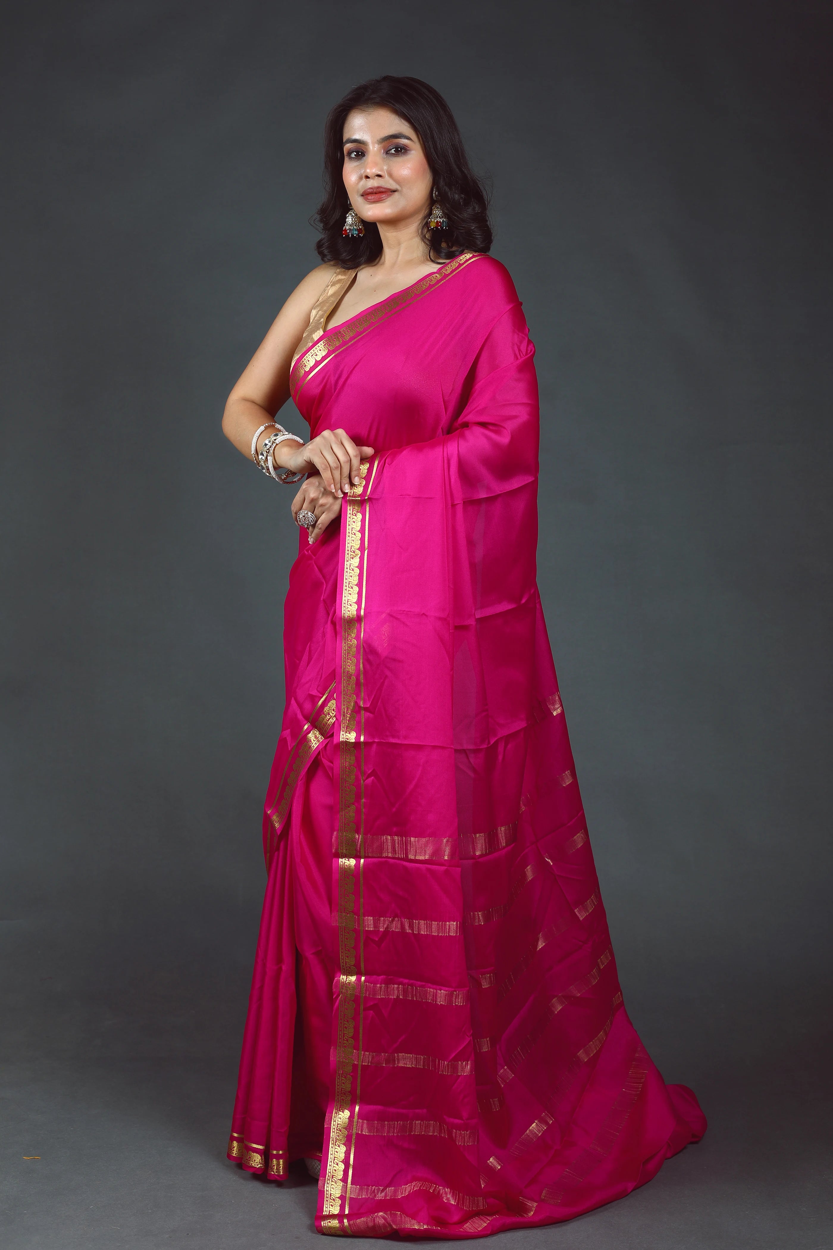 Rani Pure Mysore Silk Saree With Blouse Piece