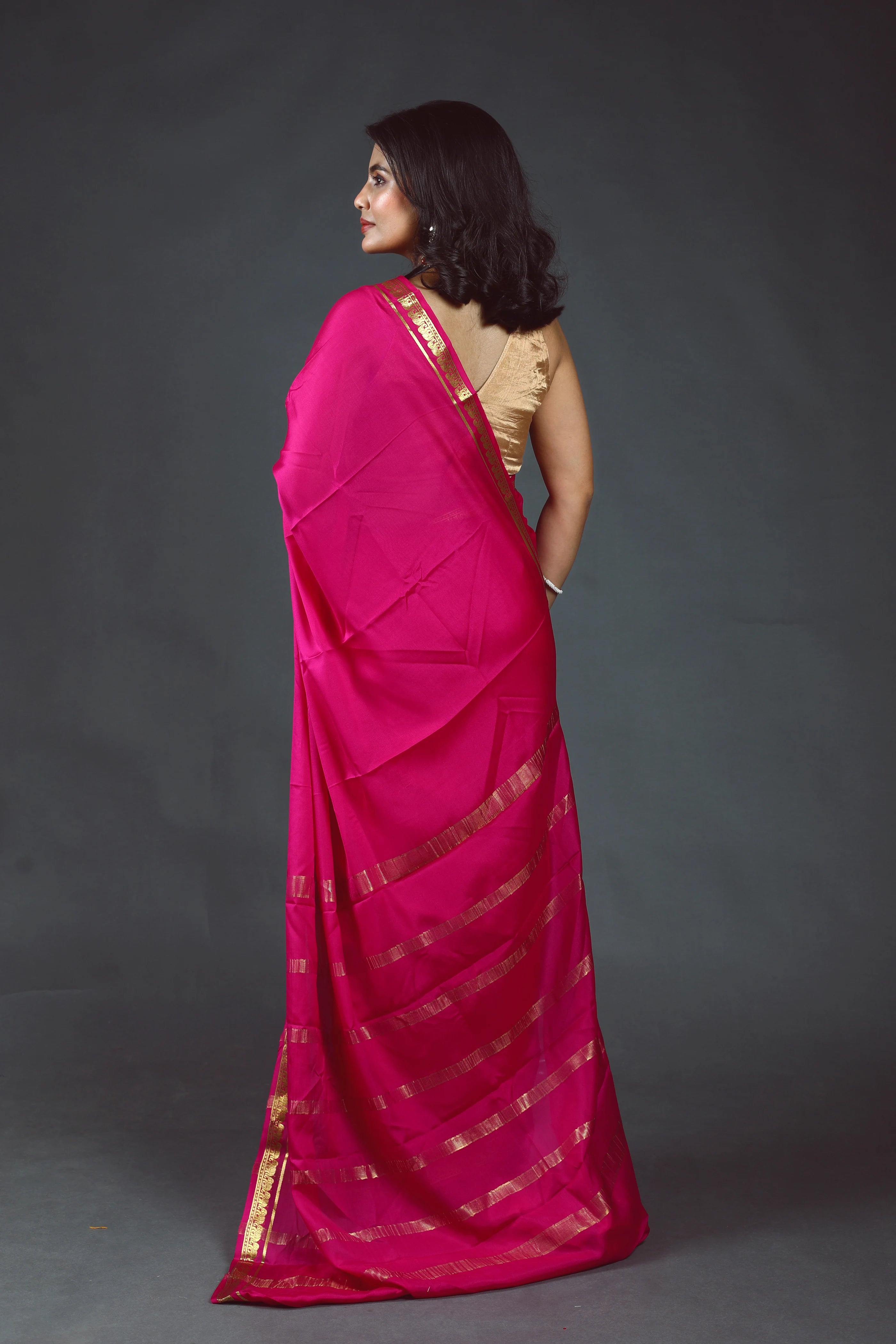 Rani Pure Mysore Silk Saree With Blouse Piece