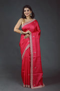 Pure Tussar Zardosi Saree With Blouse Piece
