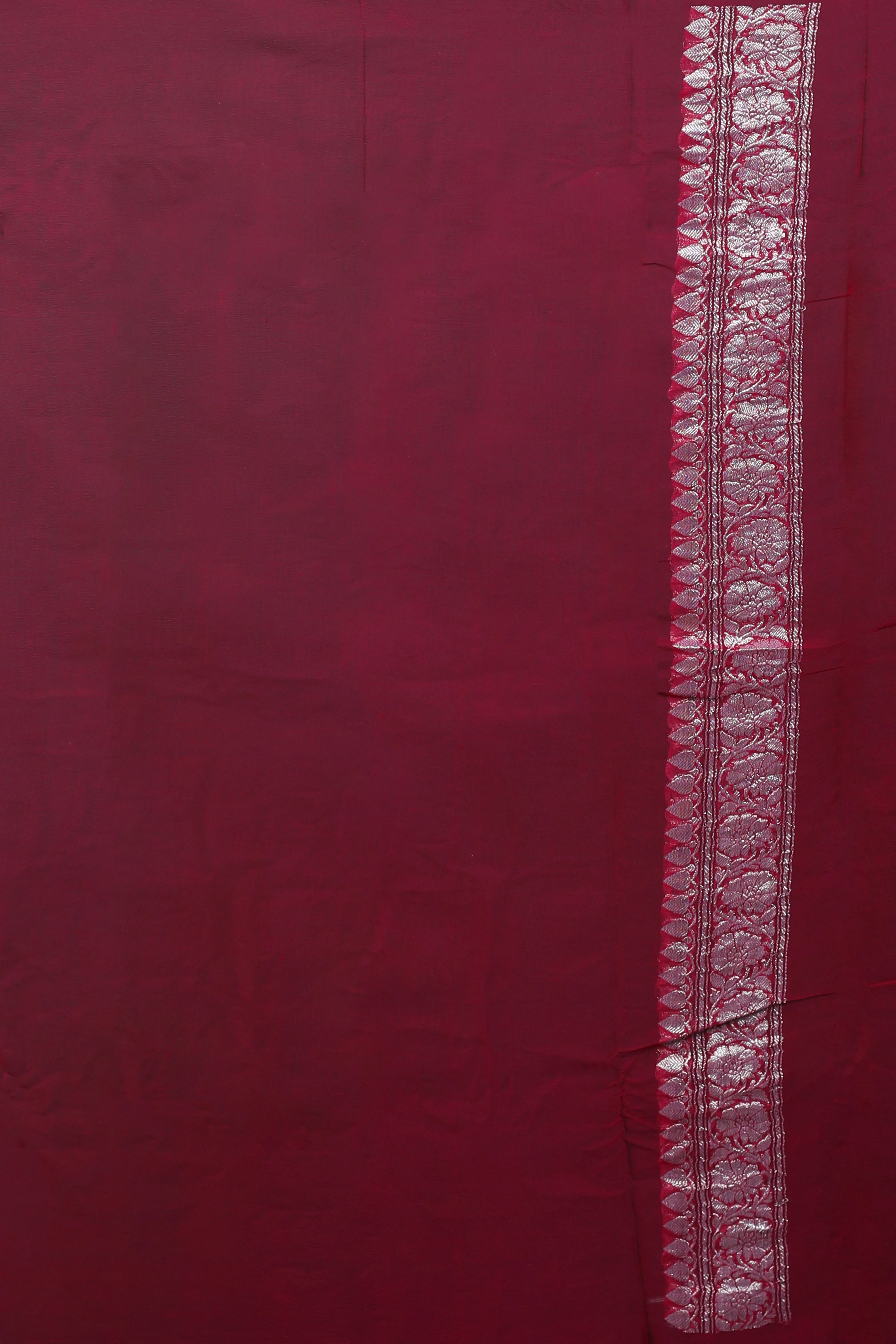 Magenda Shaded Chiffon Banarasi Saree With Blouse Piece