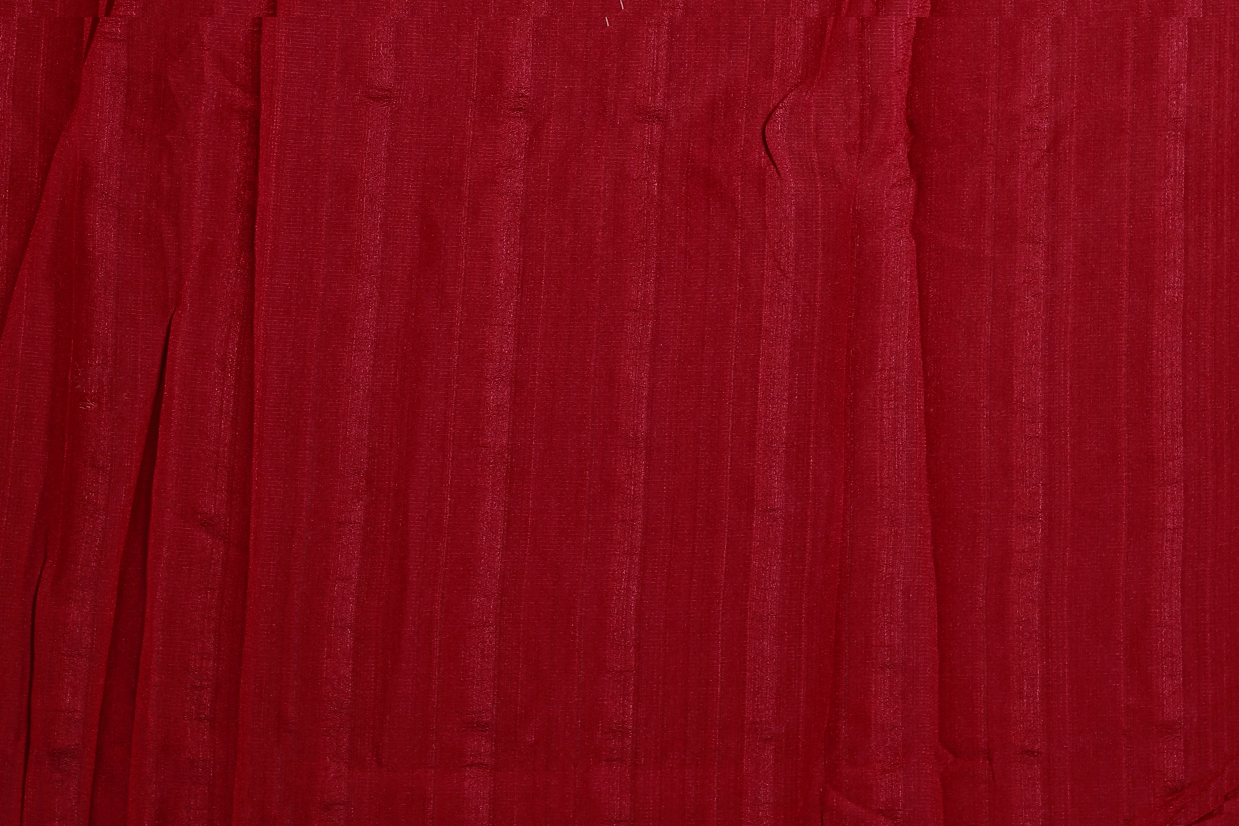 Dark Red Tussar Hand Gujarati Saree With Blouse Piece