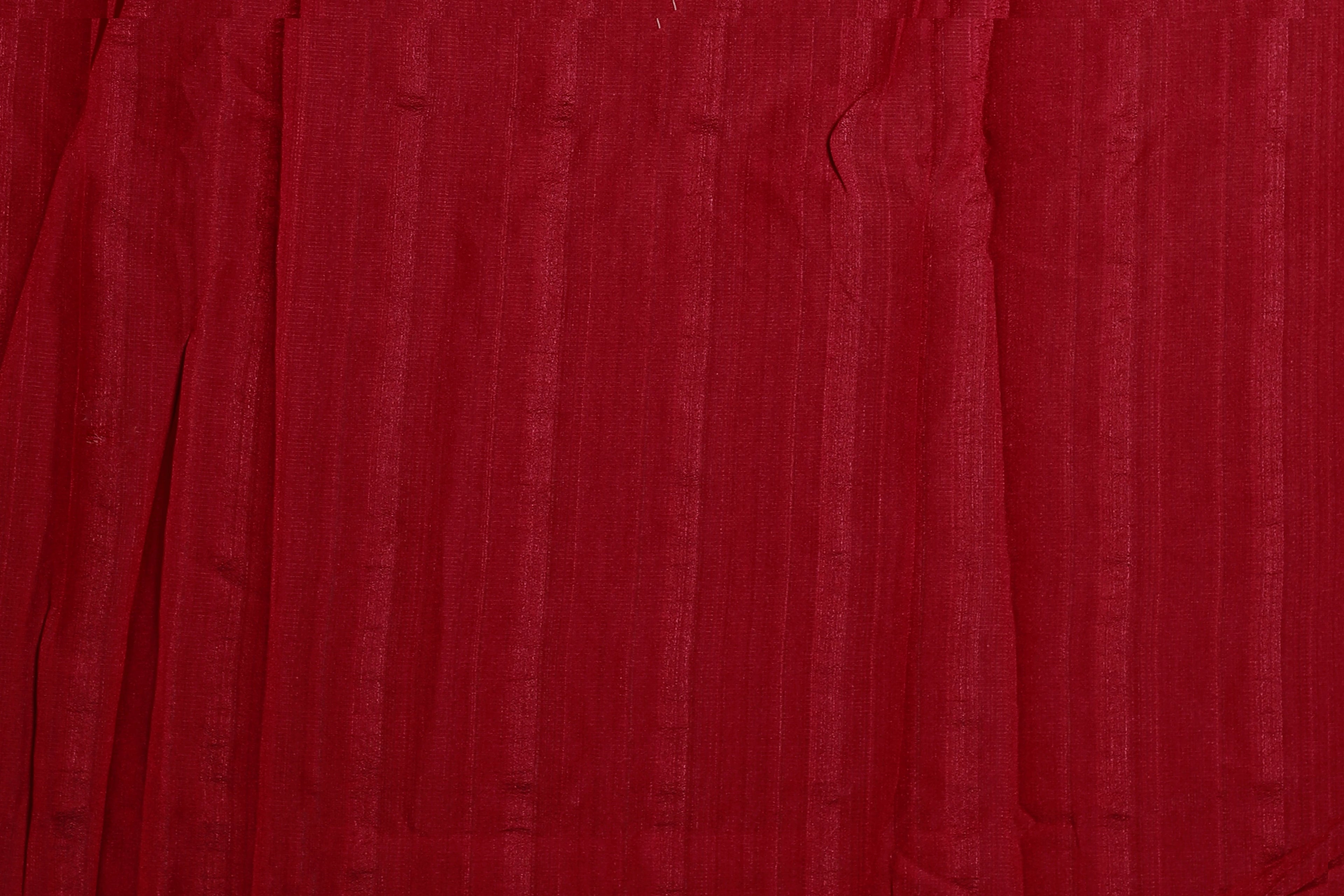 Dark Red Tussar Hand Gujarati Saree With Blouse Piece