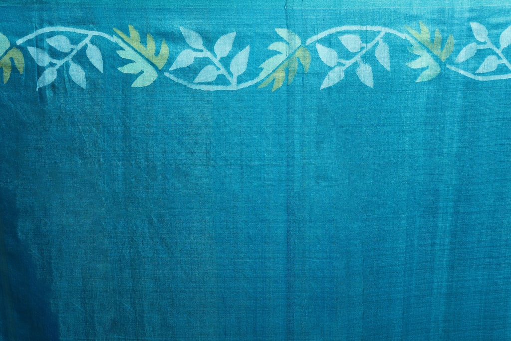 Firoza Tussar Jamdani Saree With Blouse Piece