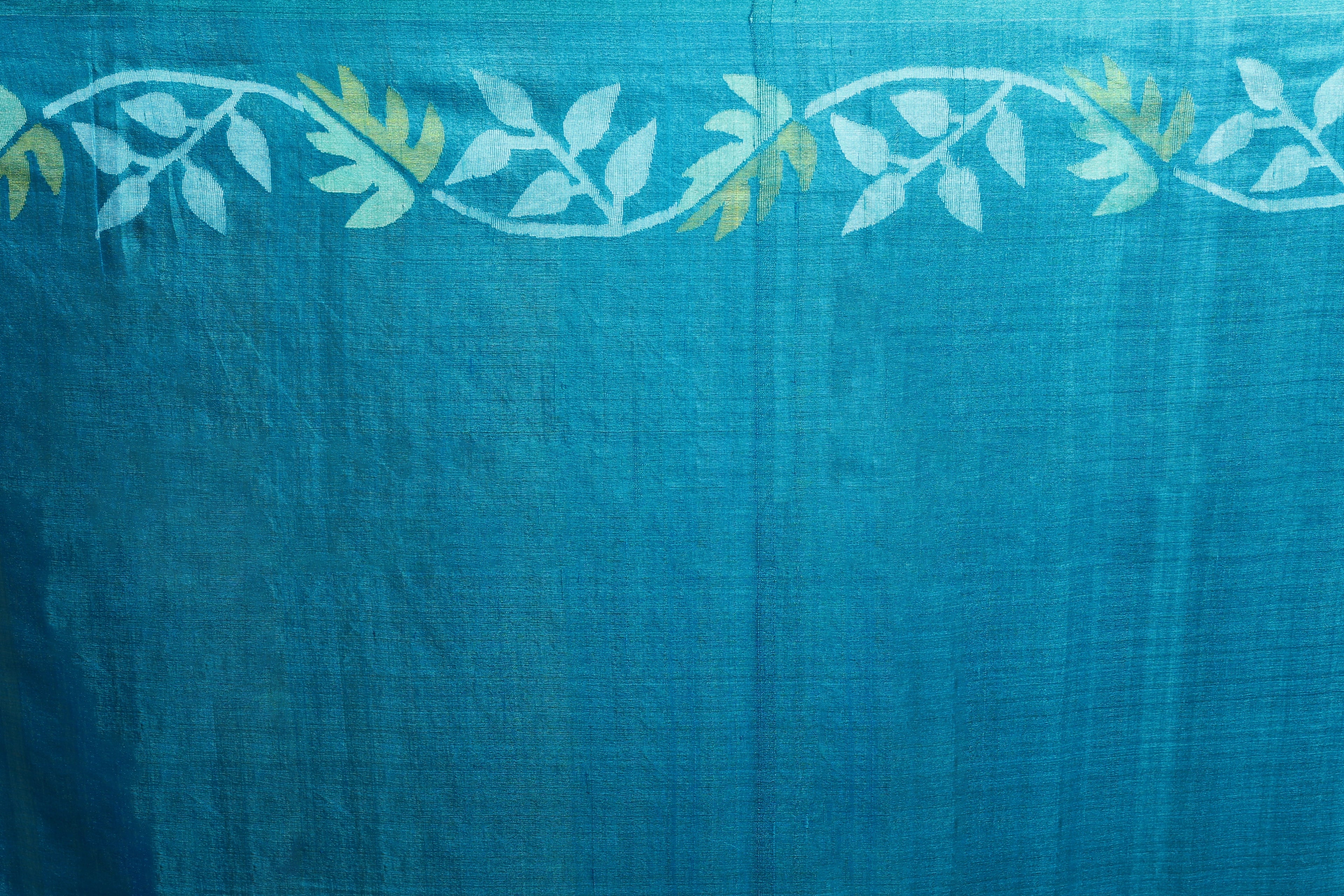 Firoza Tussar Jamdani Saree With Blouse Piece