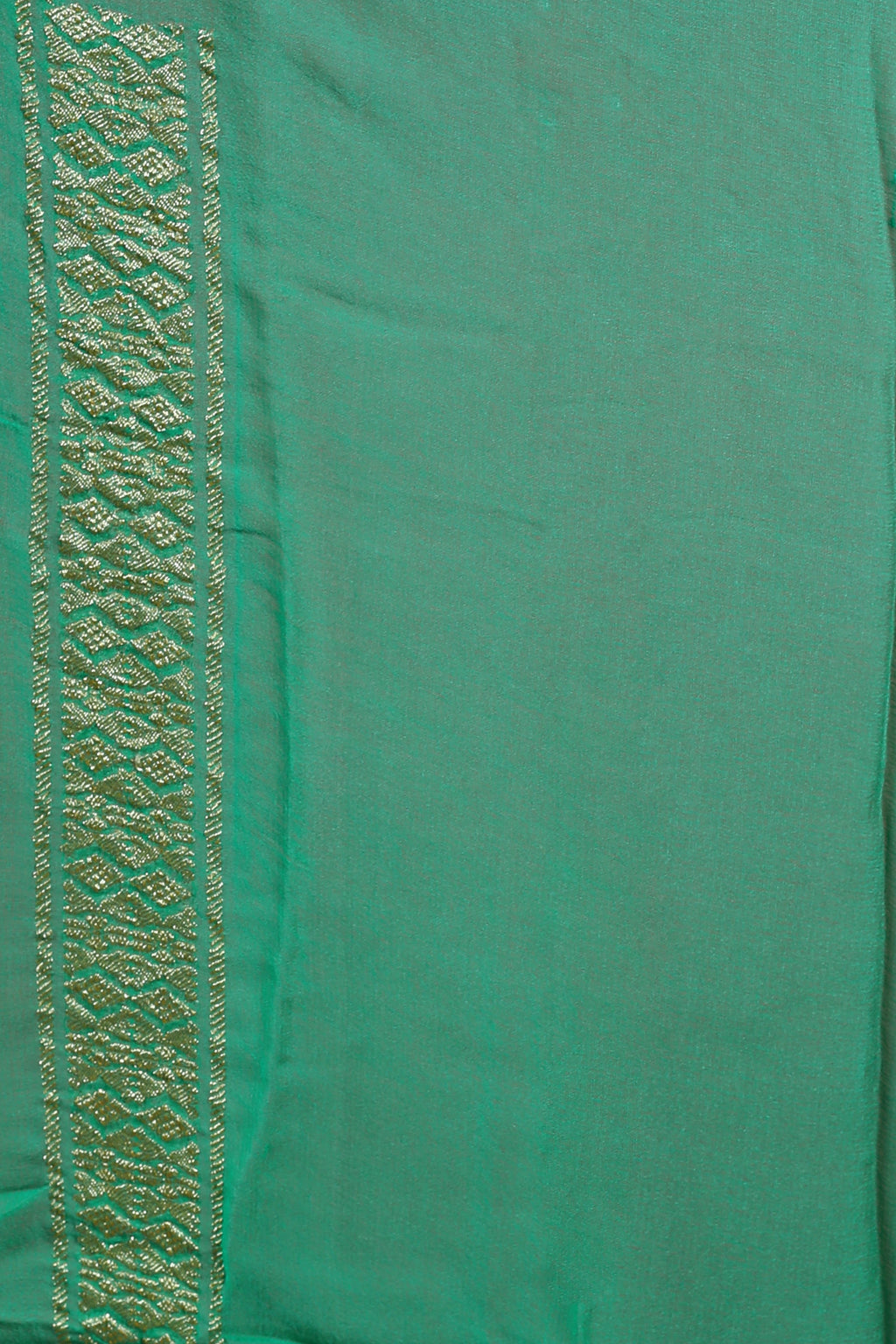 Sea Green Chiffon Banarasi Saree With Blouse Piece