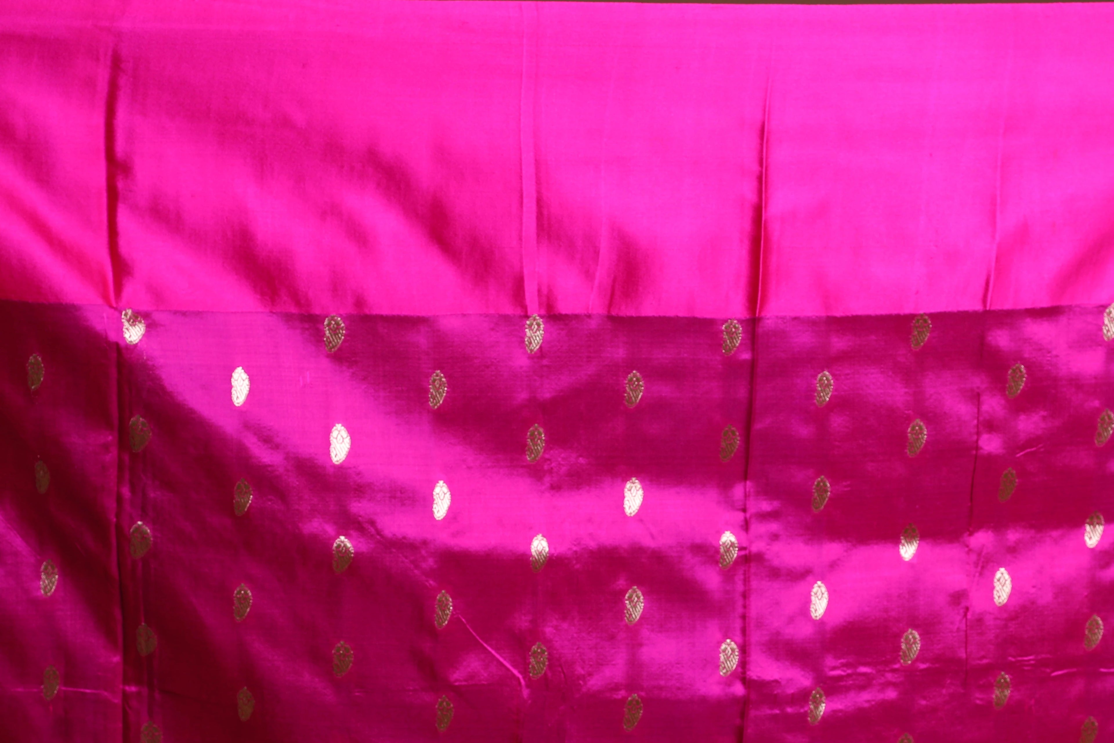Cobalt Blue Tussar Banarasi Saree With Blouse Piece