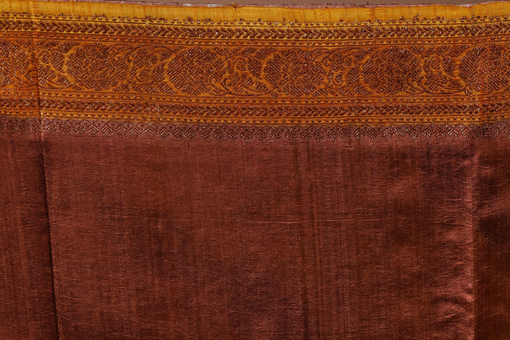 Yellow Rangkat Raw Silk Banarasi Saree With Blouse Piece