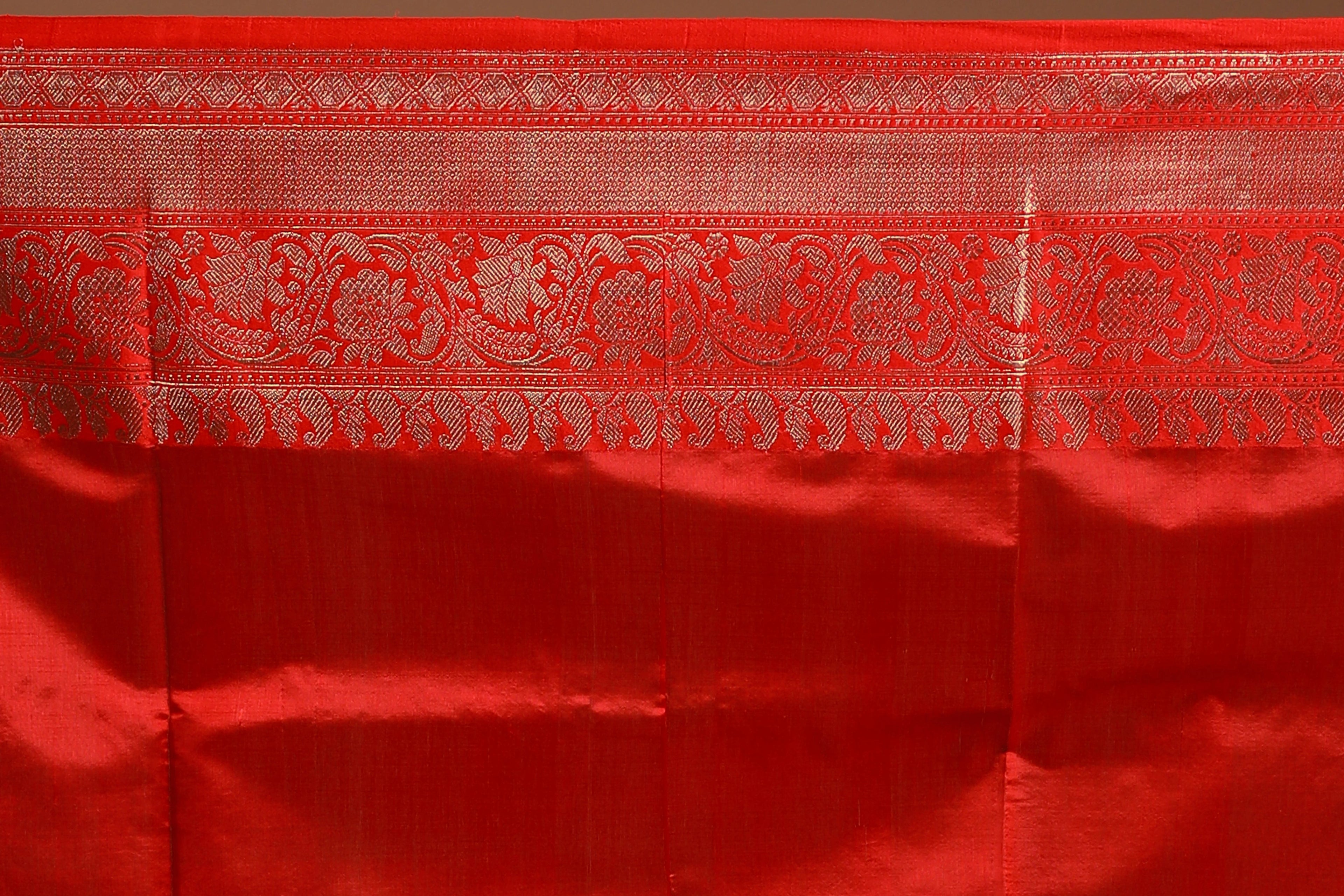 Mustard Yellow Tussar Banarasi Saree With Blouse Piece