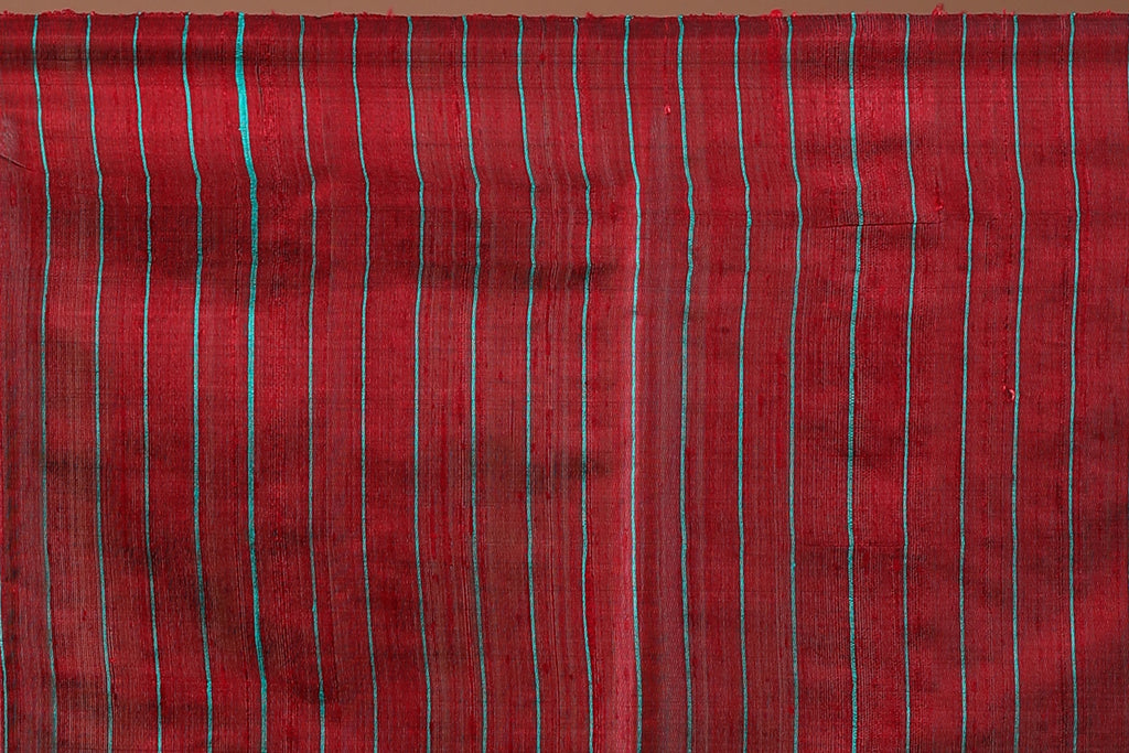 Rama Green Dolabedi Raw Silk Saree With Blouse Piece