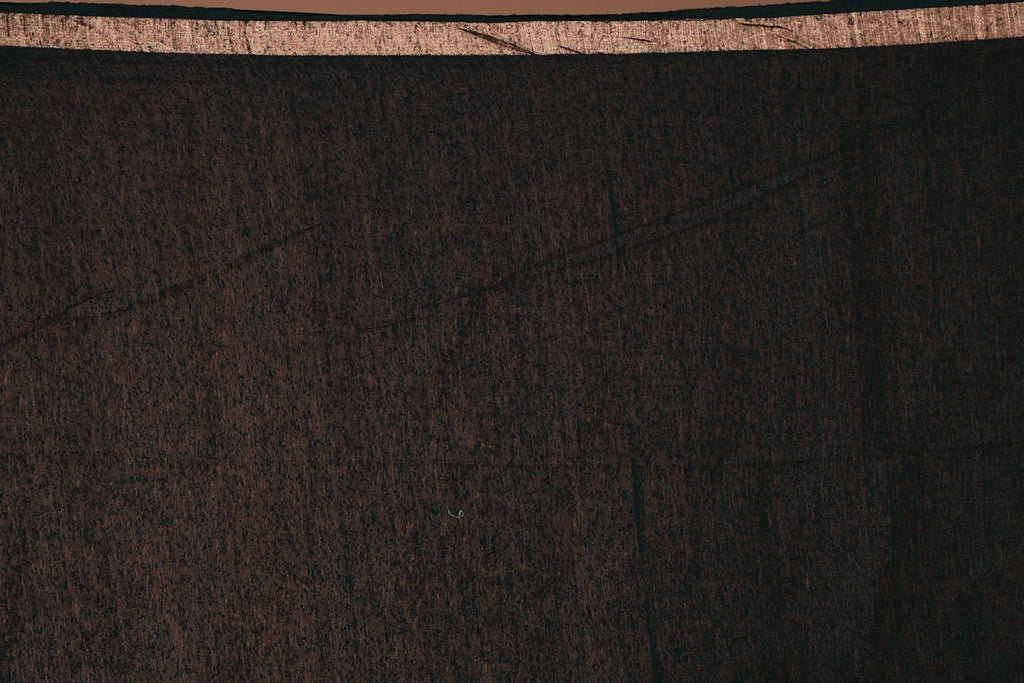 Black Matka Silk Saree With Blouse Piece