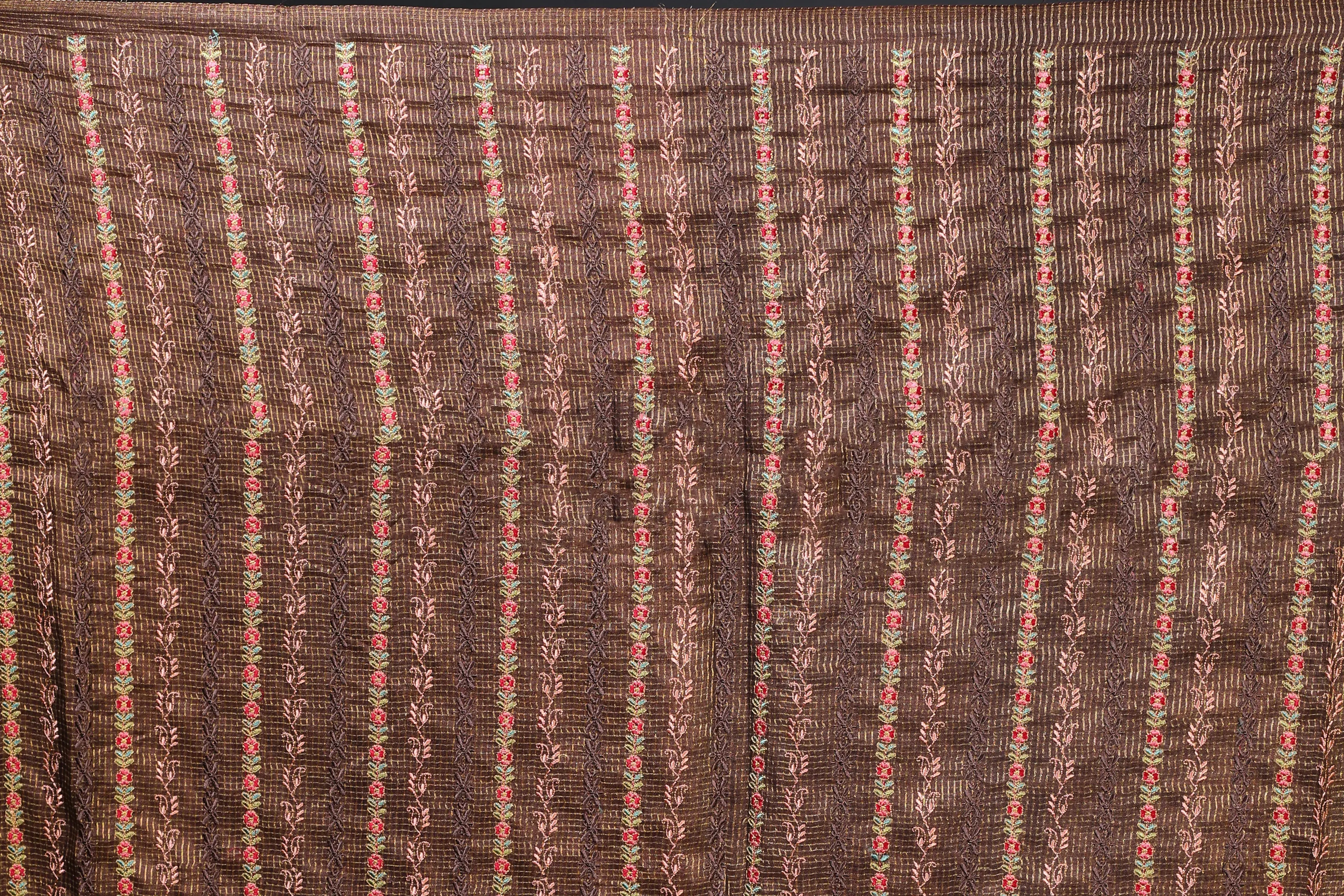 Copper Tussar Saree With Blouse Piece