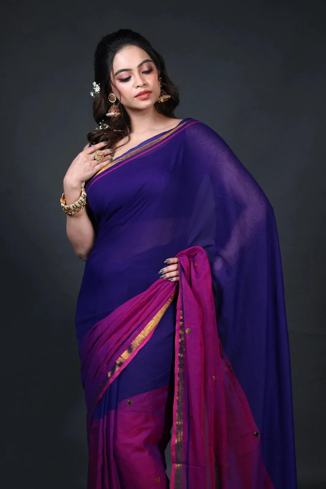 Bycolor Cotton Saree Without Blouse Piece