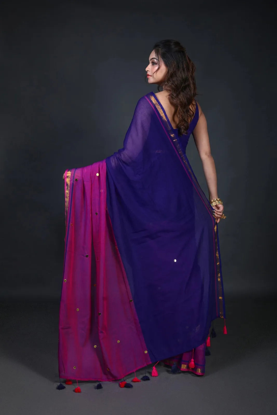 Bycolor Cotton Saree Without Blouse Piece
