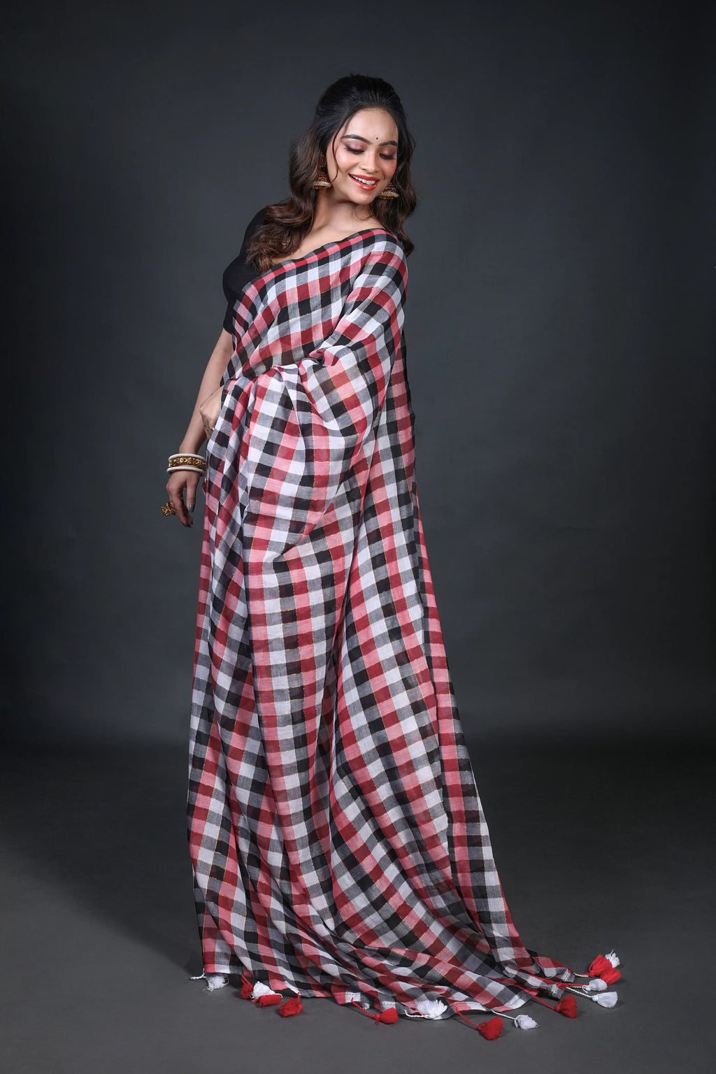 Multicolor Cotton Saree Without Blouse Piece