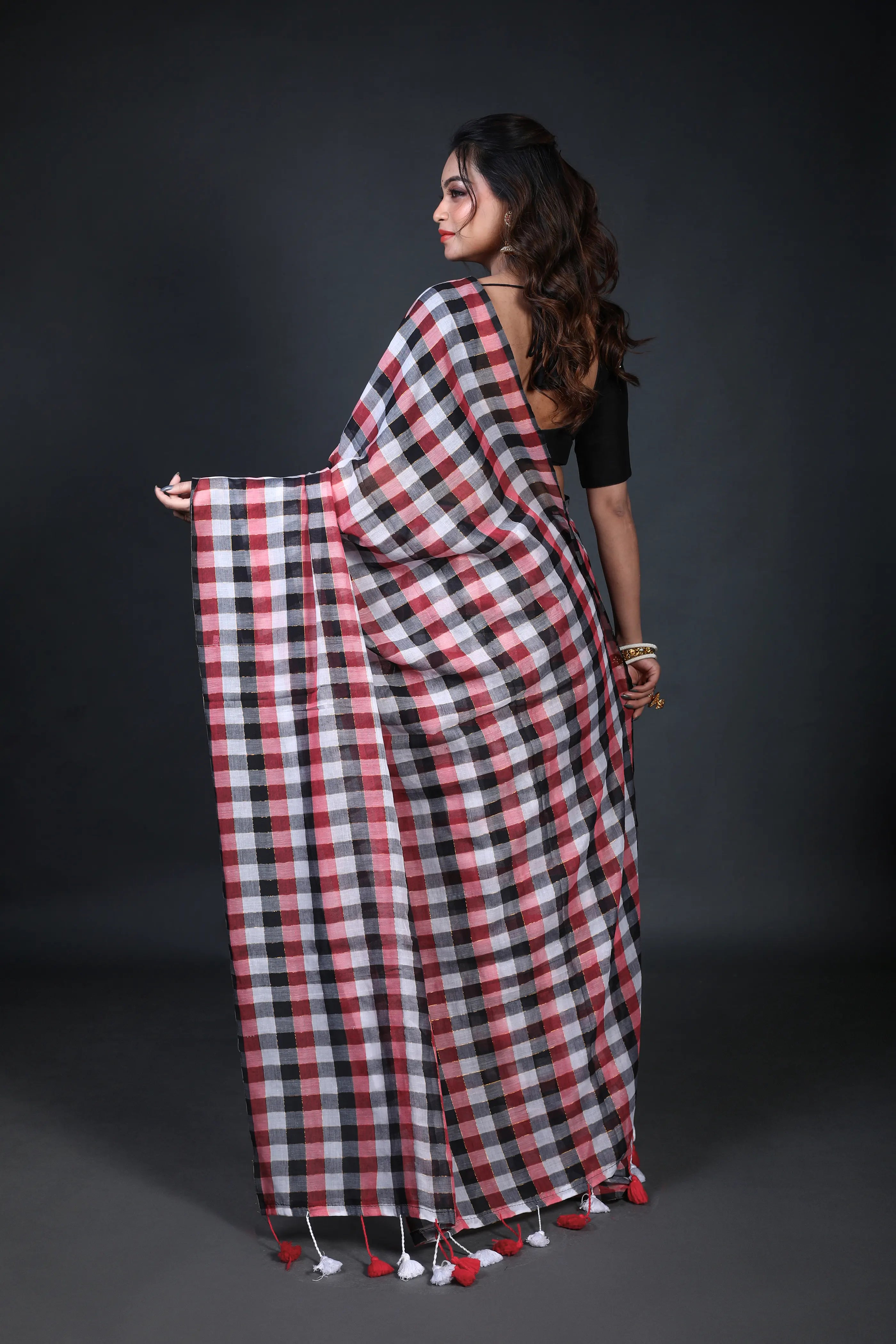 Multicolor Cotton Saree Without Blouse Piece