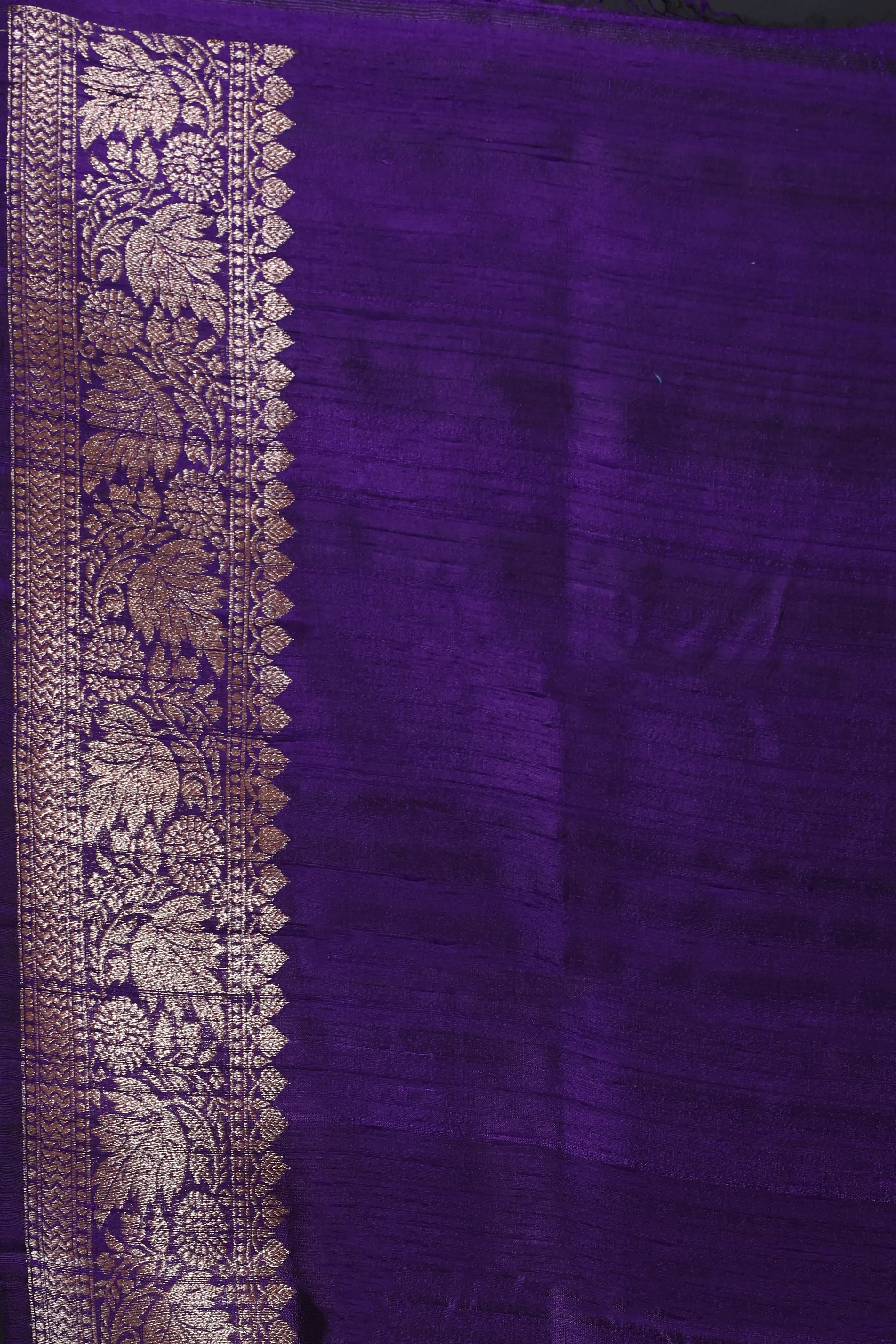 Rust Orange Raw Silk Banarasi Saree With Blouse Piece