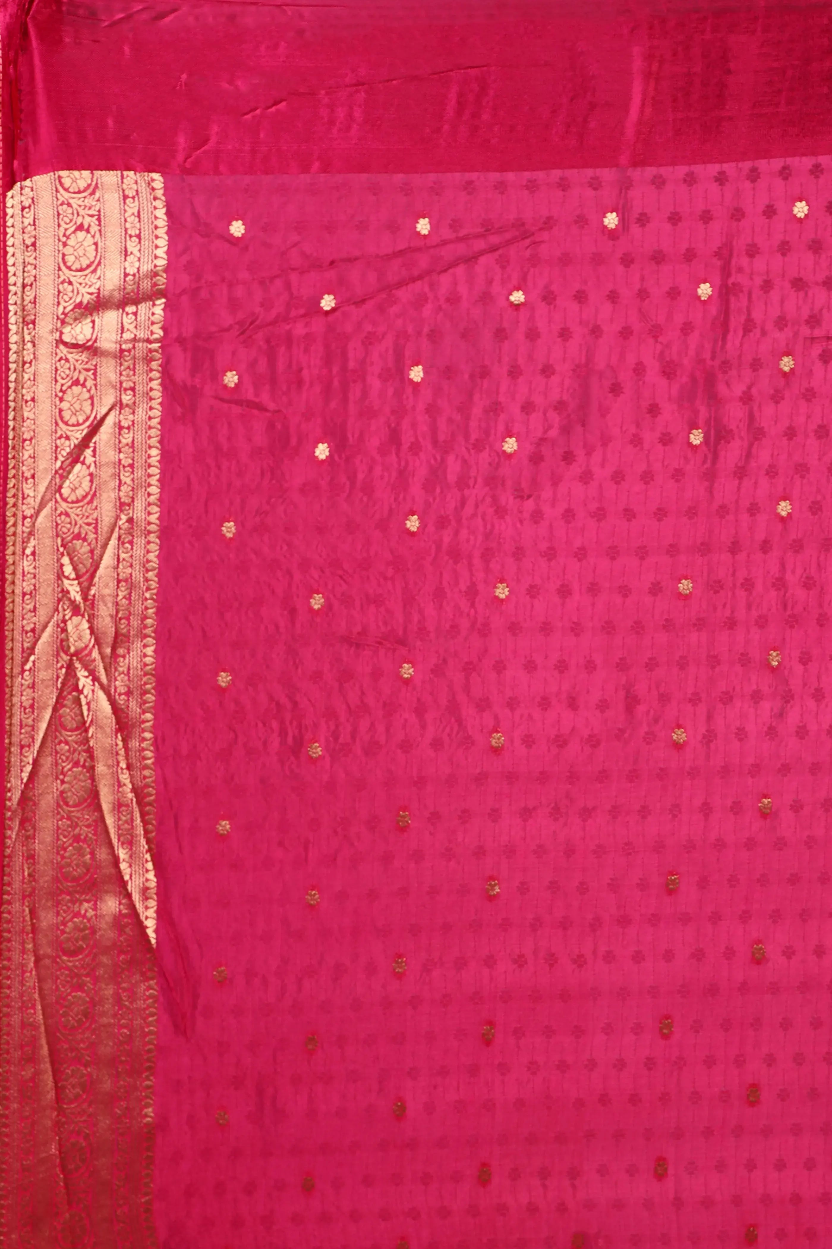 Rani Semi Mashru Banarasi Saree With Blouse Piece