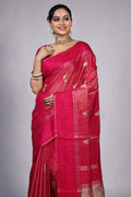 Rani Semi Tissue Mashru Saree With Blouse Piece