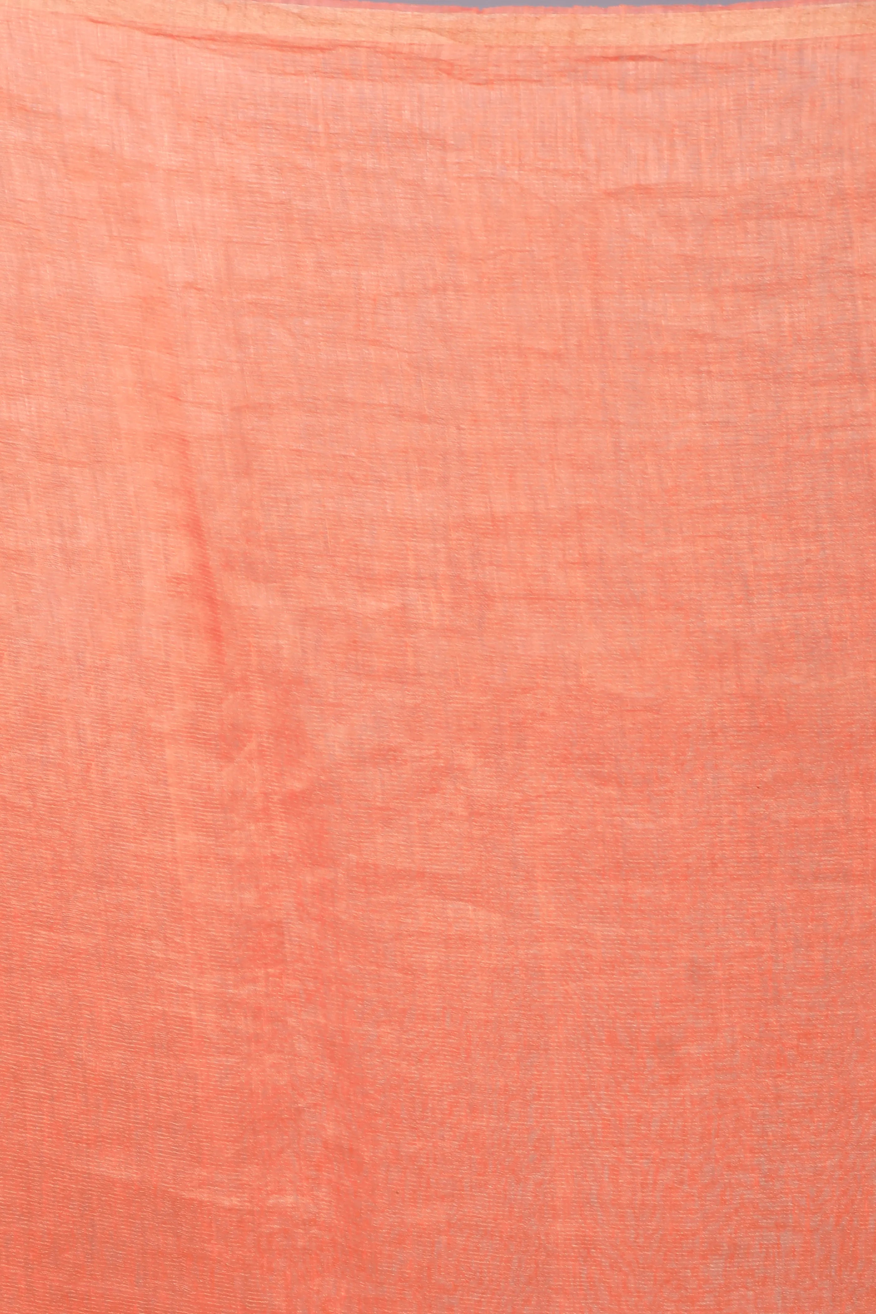 Peach Tissue Linen Saree With Blouse Piece