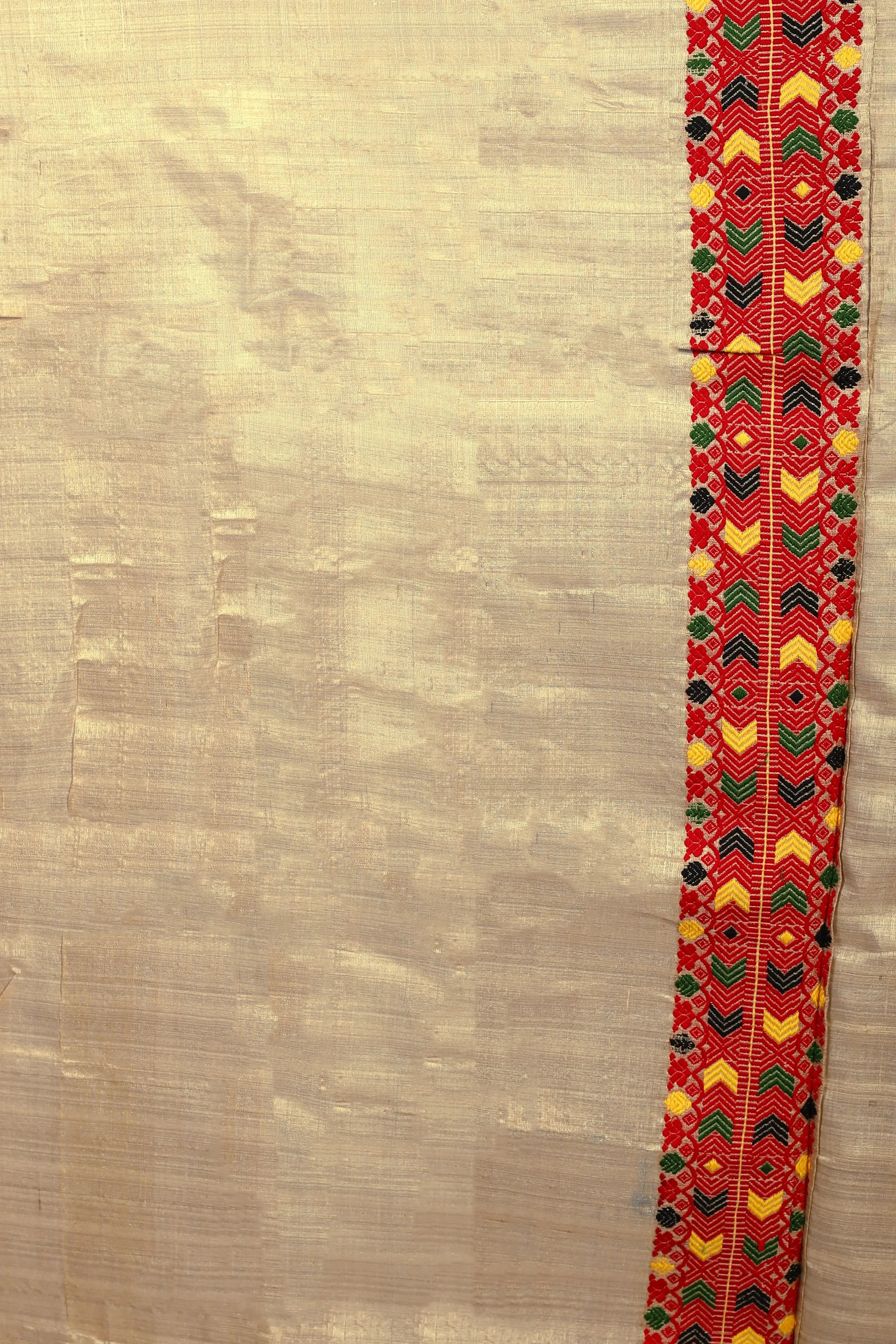 Beige Muga Tussar Assam Saree With Blouse Piece