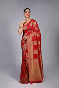 Rani Georgette Banarasi Saree With Blouse Piece