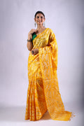 Yellow Tussar Jamdani Saree With Blouse Piece