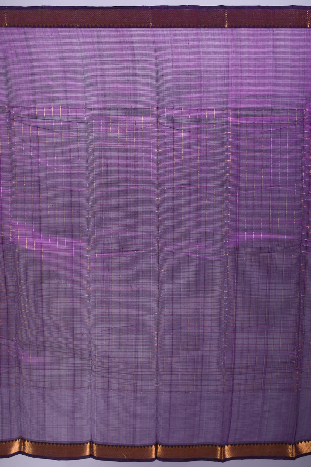 Purple Mangalgiri Silk Saree With Blouse Piece