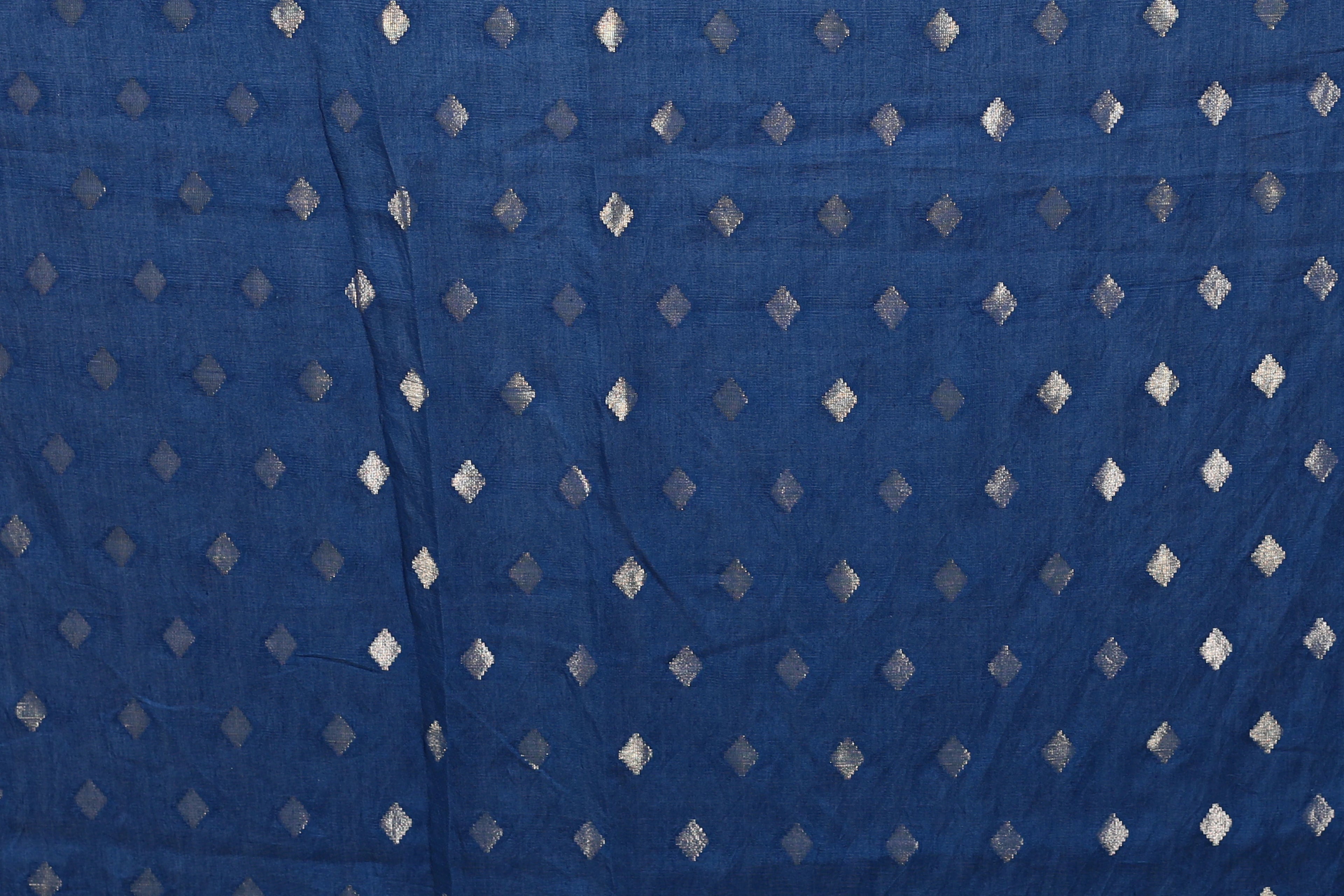 Grey Semi Mashru Saree With Blouse Piece