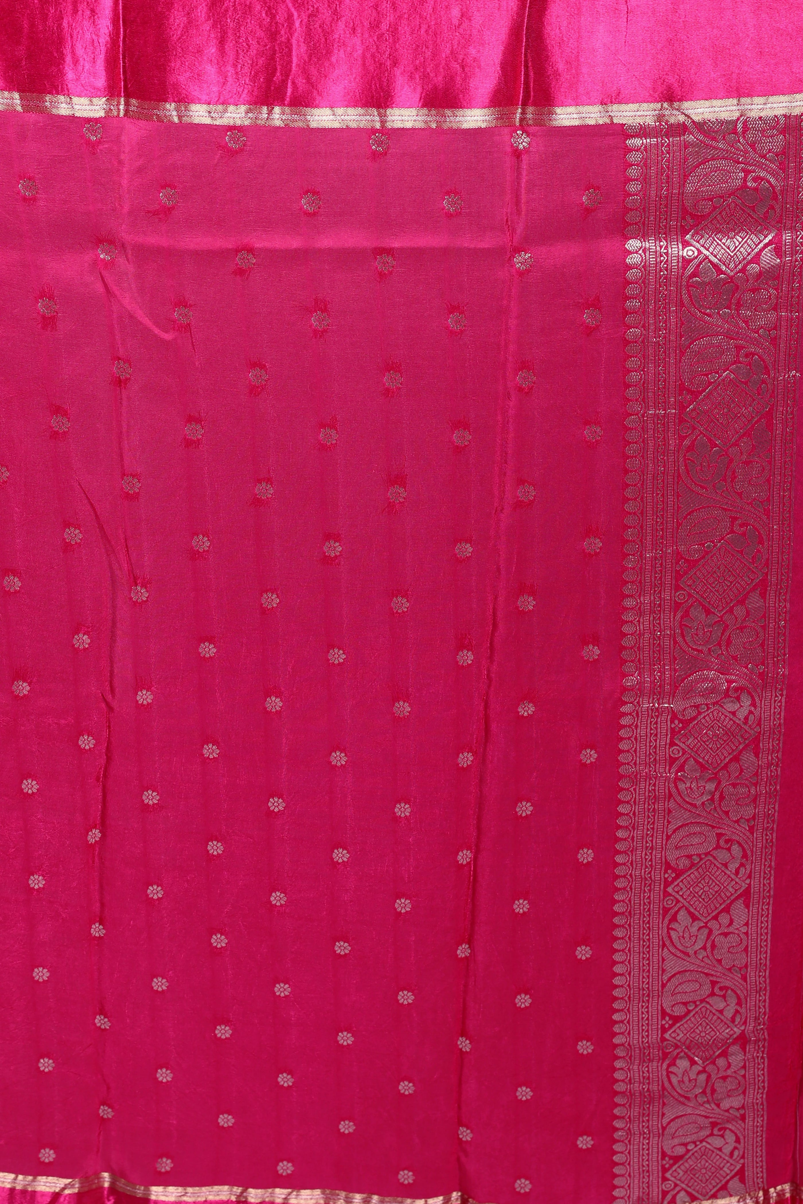 Ranipink Semi Mashru Saree With Blouse Piece