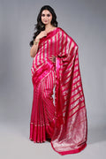 Ranipink Semi Mashru Saree With Blouse Piece