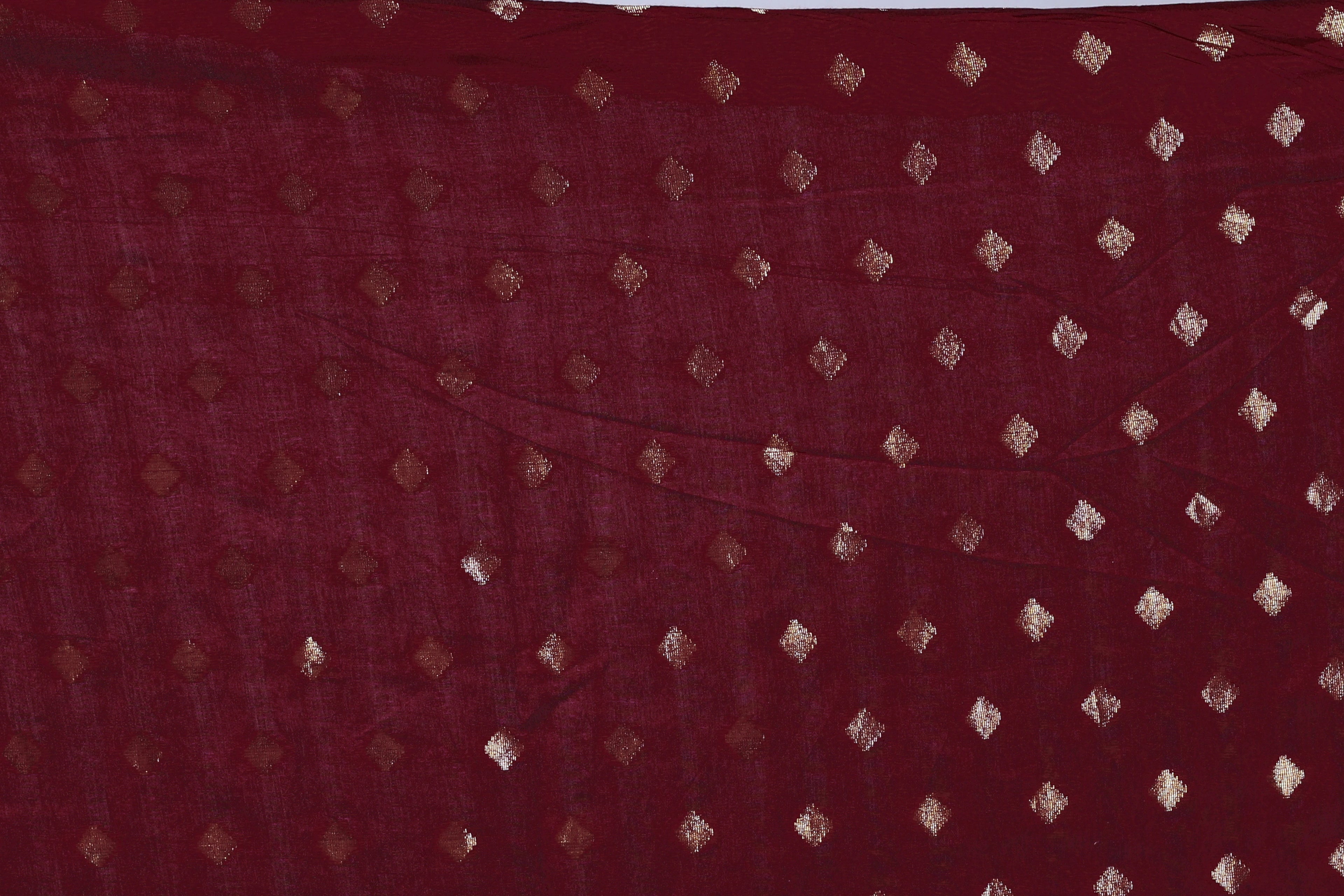 Maroon Semi Mashru Saree With Blouse Piece