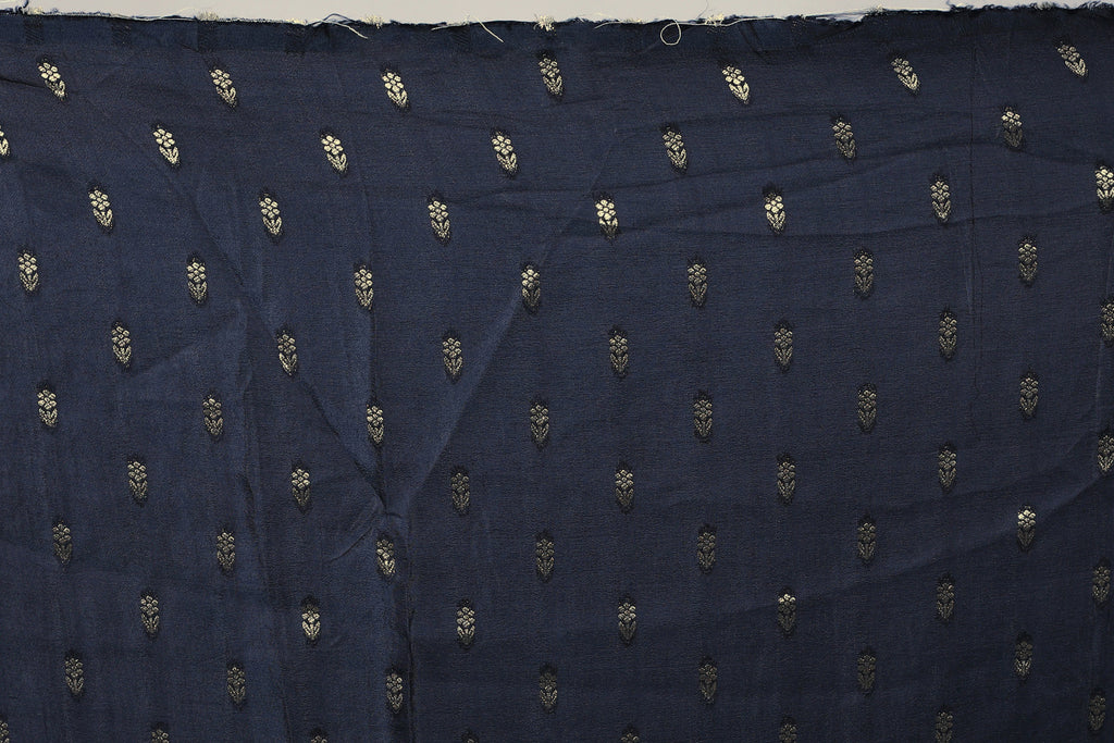Charcoal Black Semi Mashru Saree With Blouse Piece