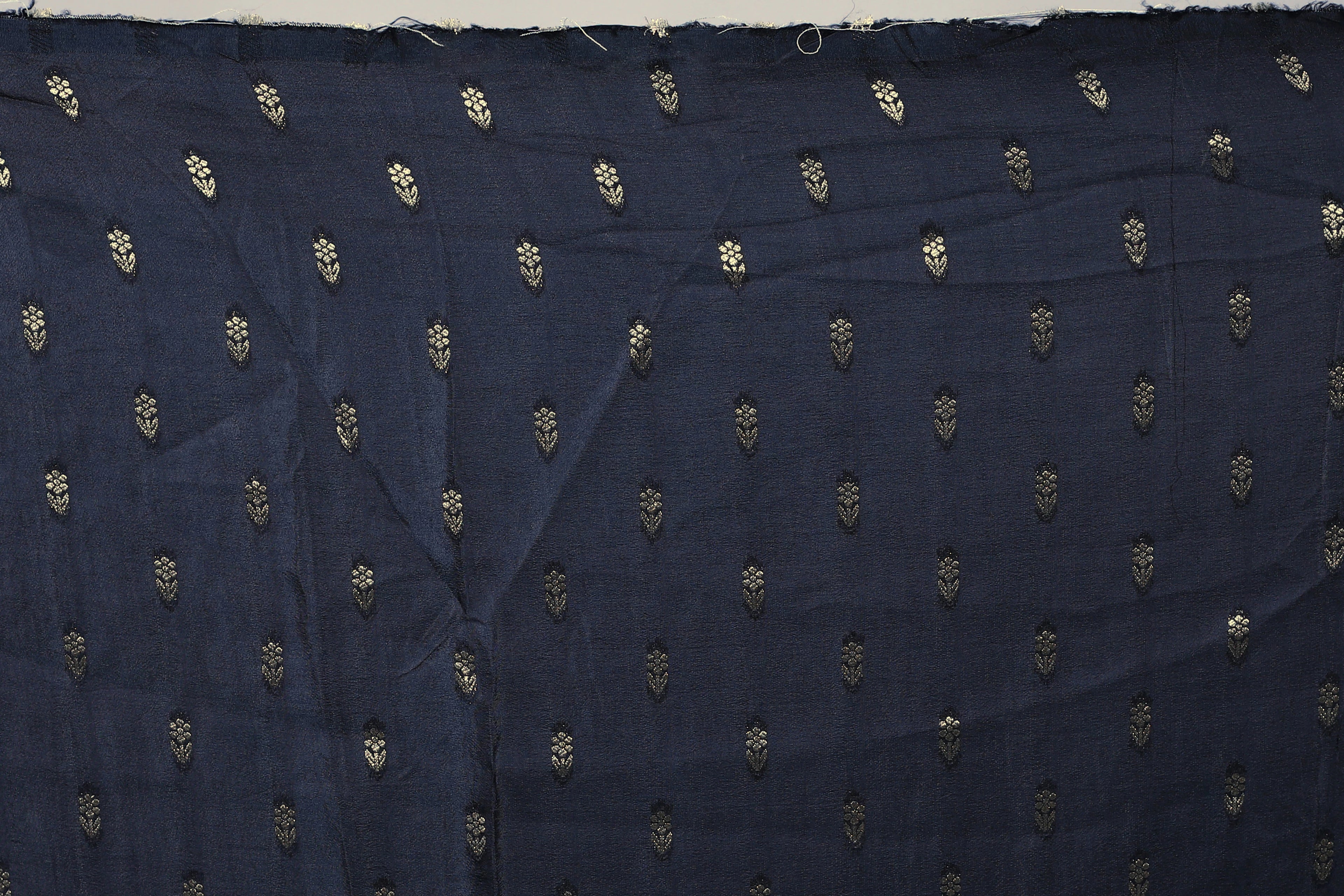 Charcoal Black Semi Mashru Saree With Blouse Piece