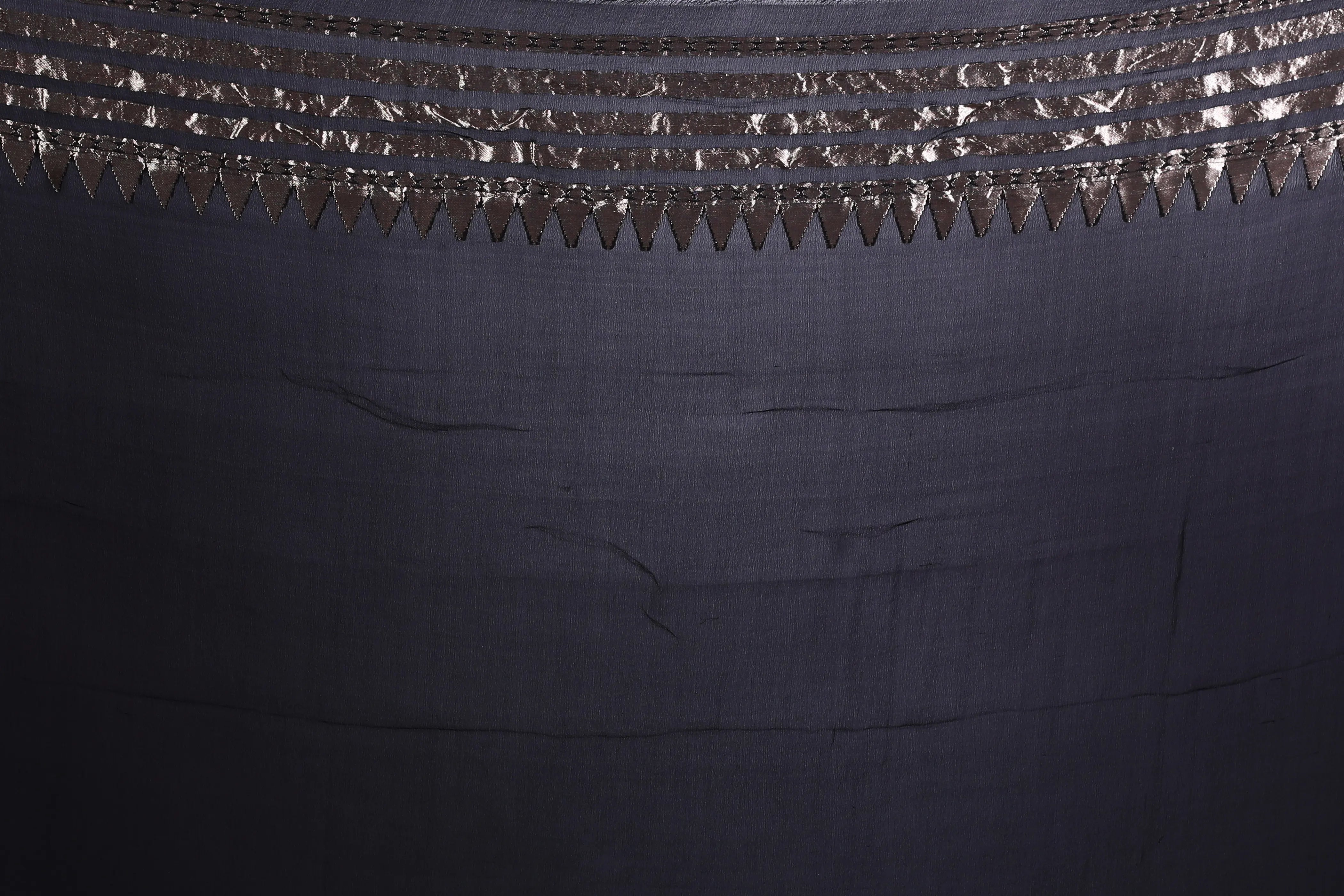 Black Khaddi Georgette Banarasi Saree With Blouse Piece