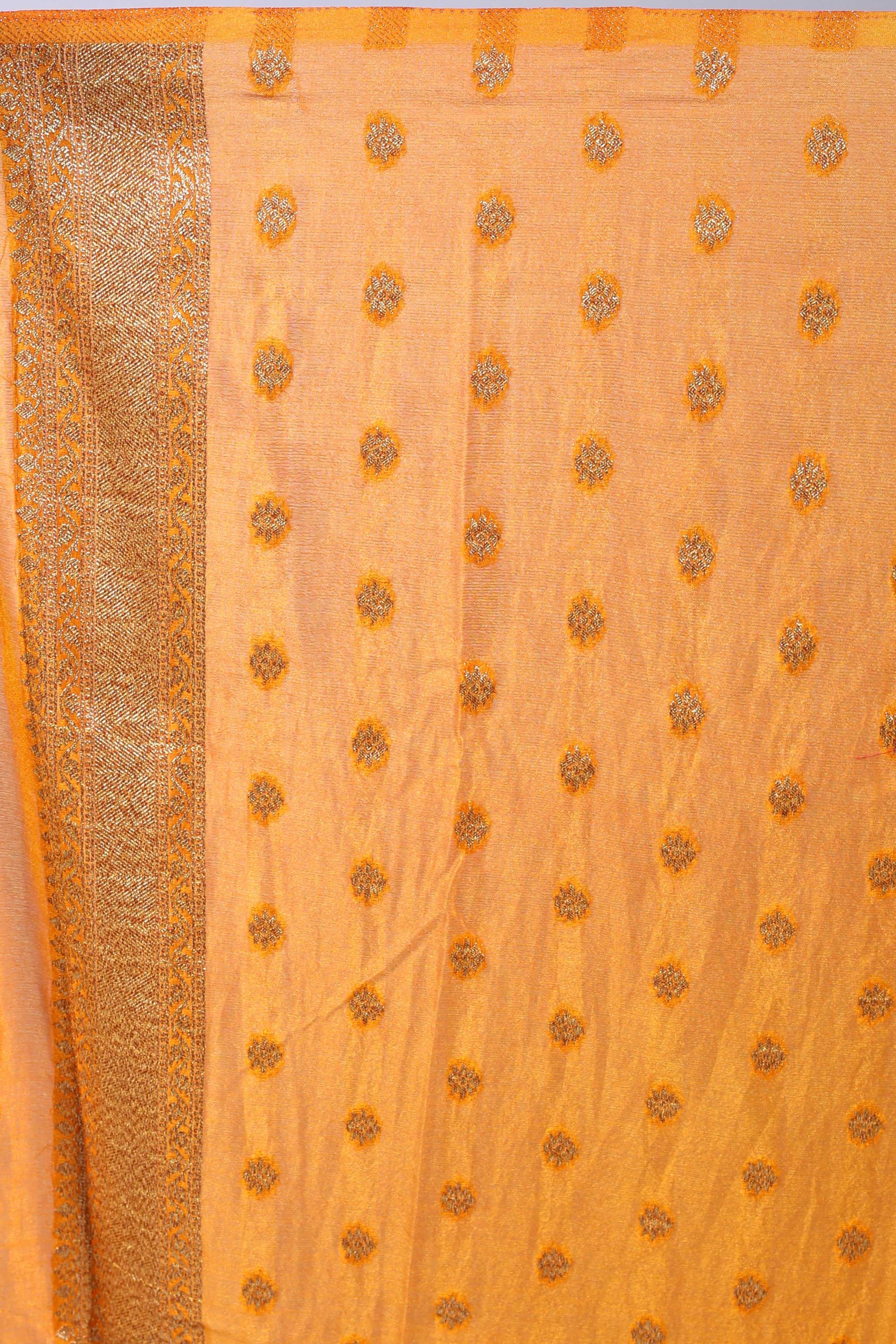 Black Semi Chiffon Banarasi Saree With Blouse Piece