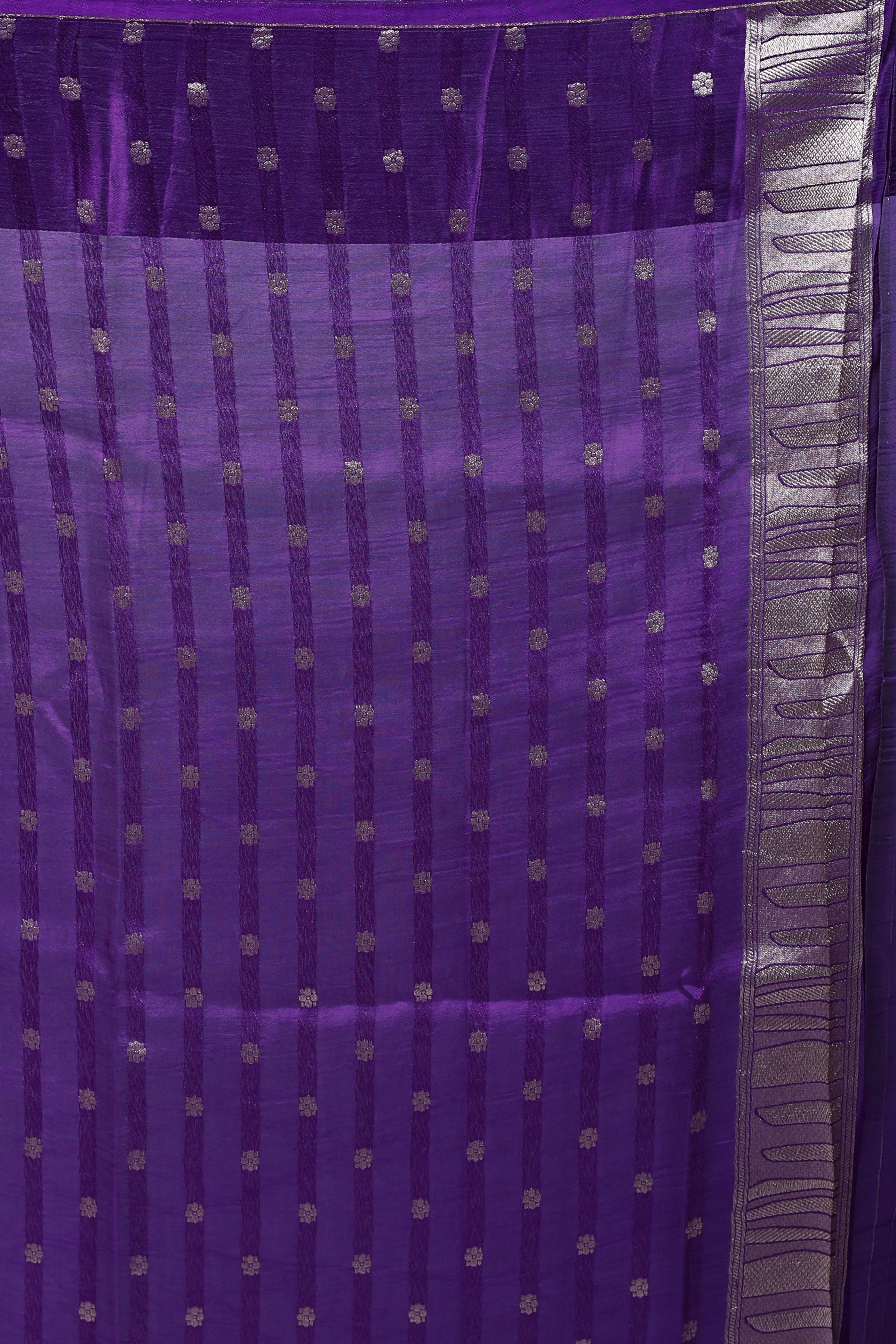 Purple Semi Mashru Saree With Blouse Piece