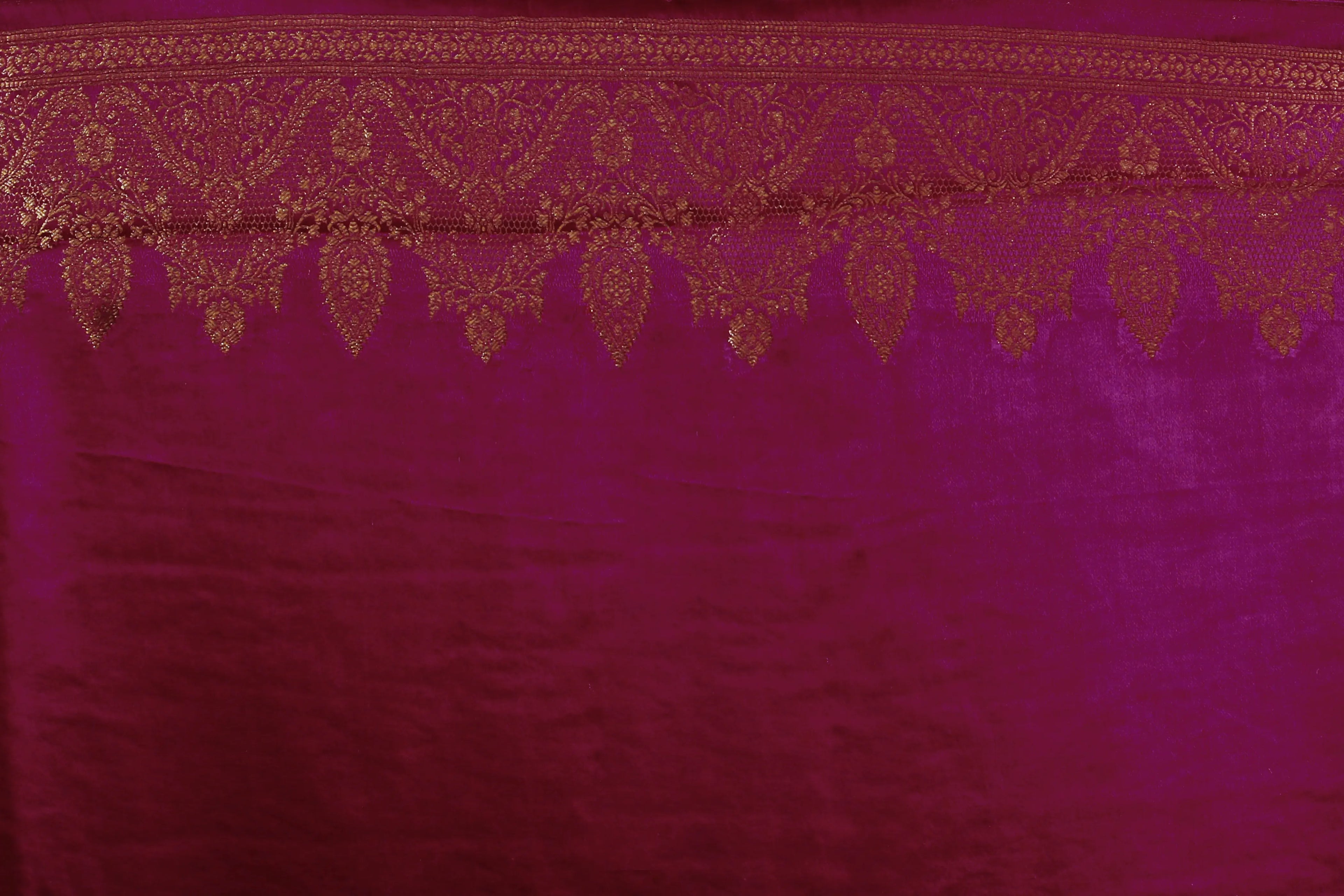 Wine Semi Mashru Saree With Blouse Piece