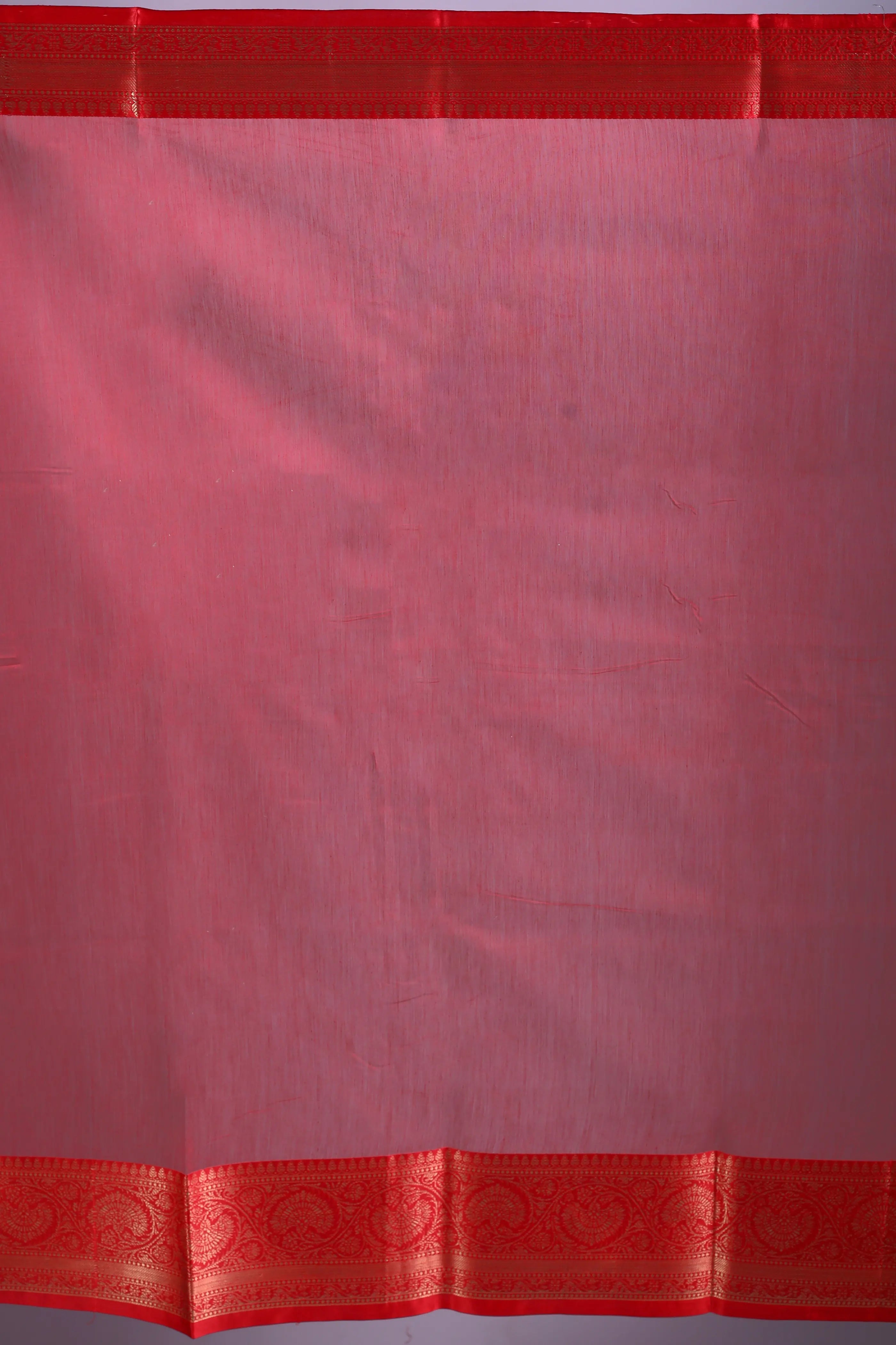 Red & Beige Blended Tissue Banarasi Saree With Blouse Piece