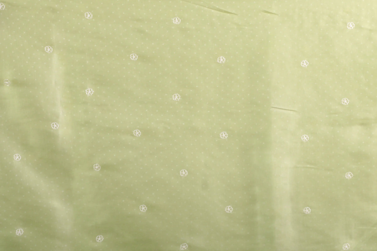 Pista Green Blended Semi Tussar Saree With Blouse Piece