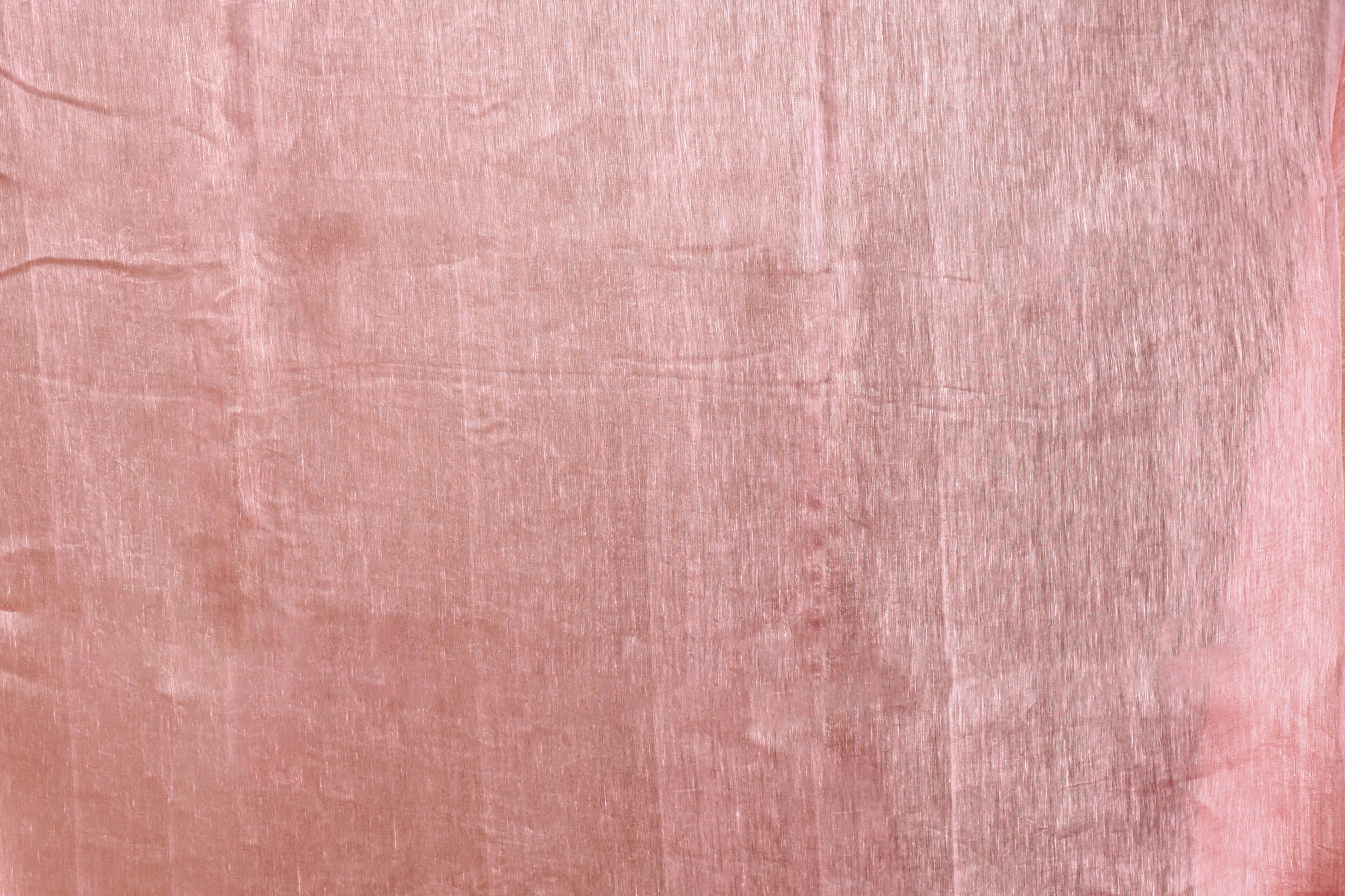 Pink Linen Tissue Saree With Blouse Piece