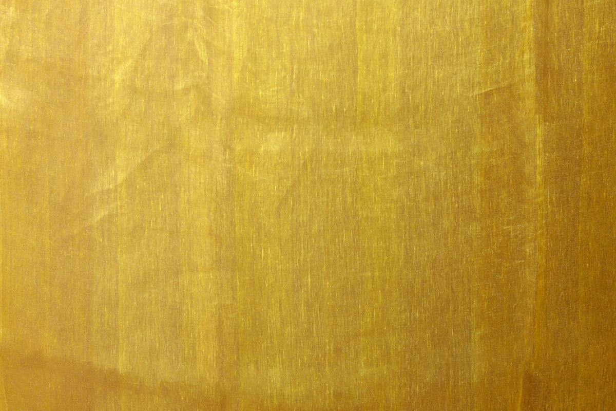 Yellow Linen Tissue Saree With Blouse Piece