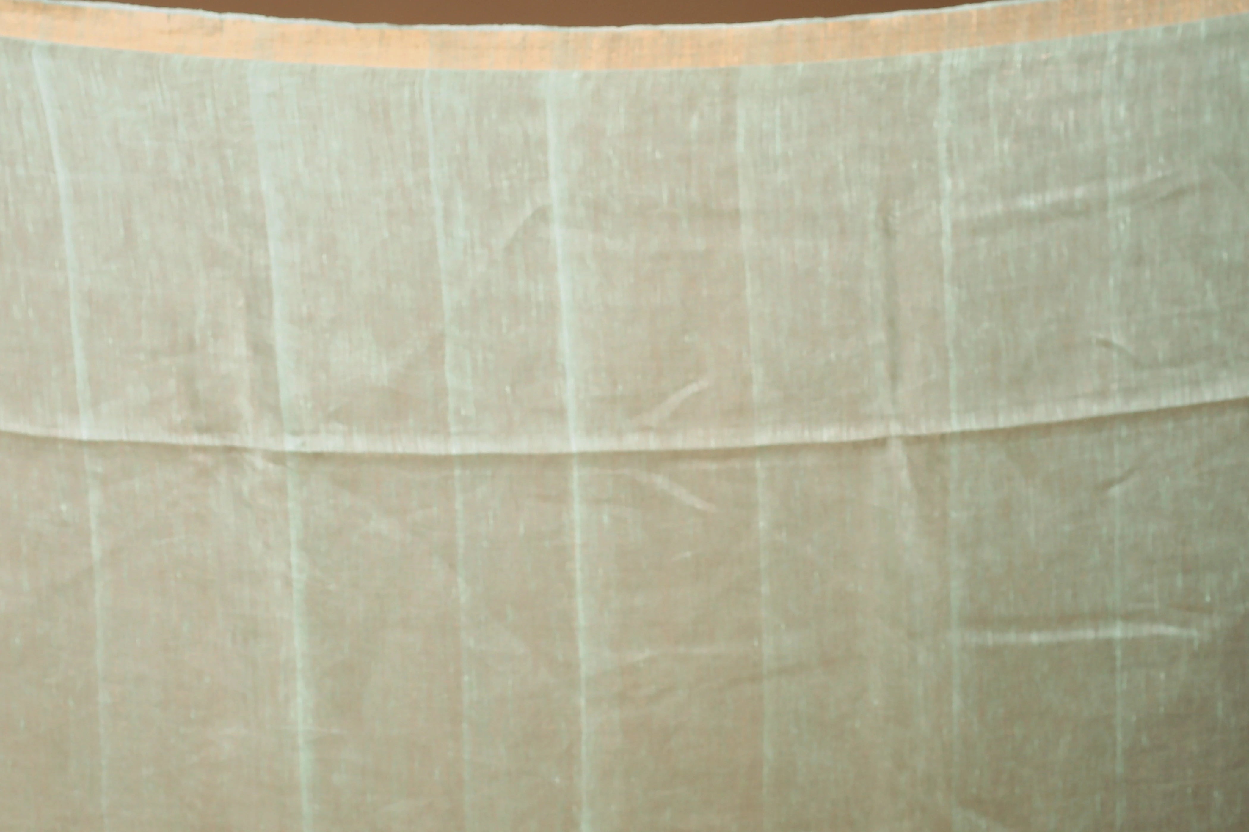 Pale Mint Green Linen Tissue Saree With Blouse Piece