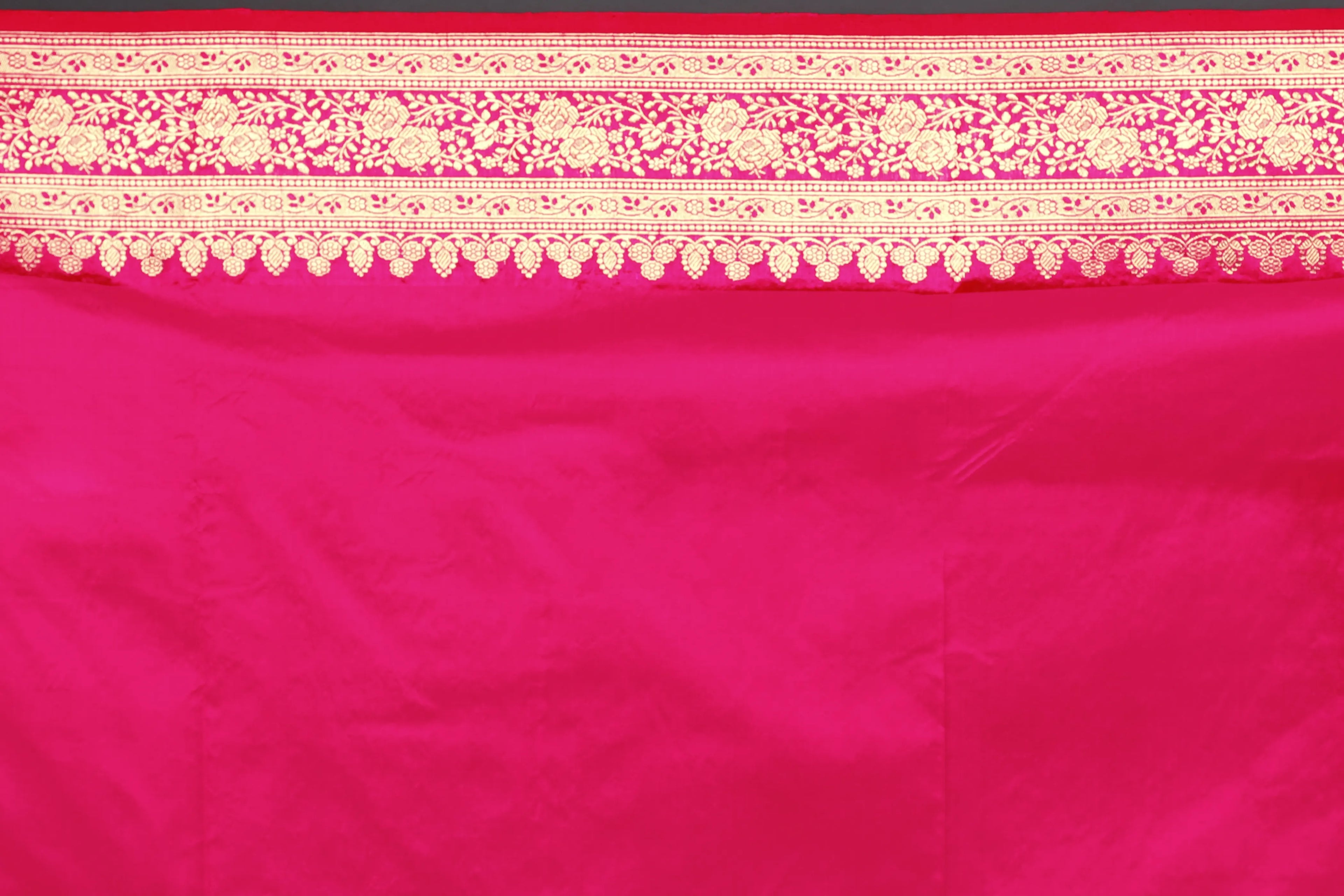 Rani Katan Banarasi Saree With Blouse Piece