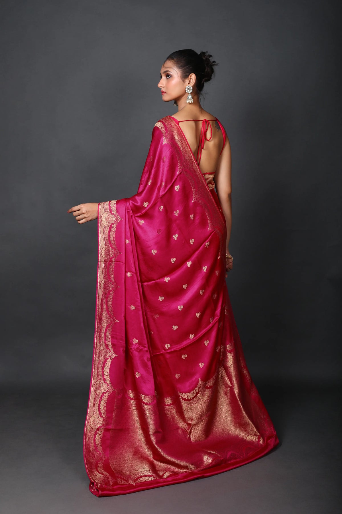 Rani Semi  Mashru Saree With Blouse Piece
