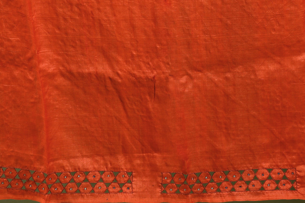 Offwhite Pure Tussar Cutwork Saree With Blouse Piece