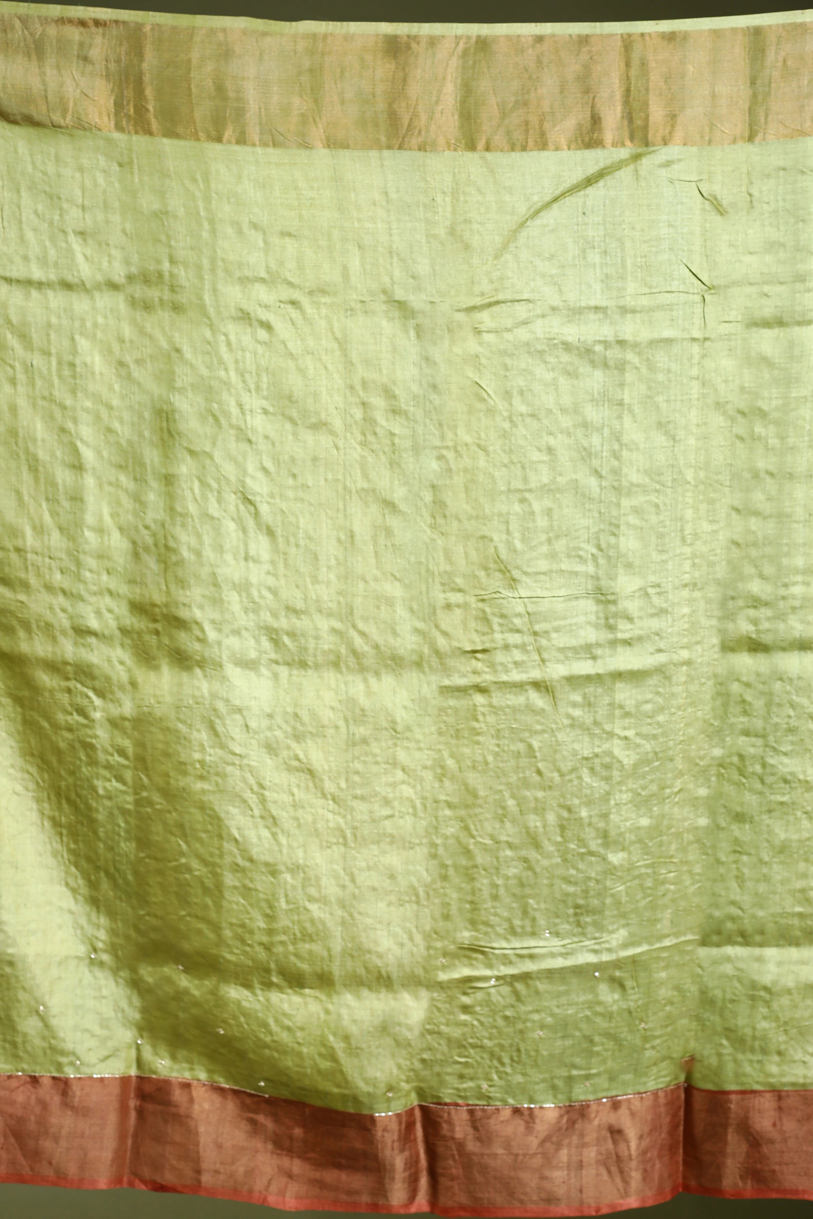 Beige Tussar Cutdana Embroidery Saree With Blouse Piece