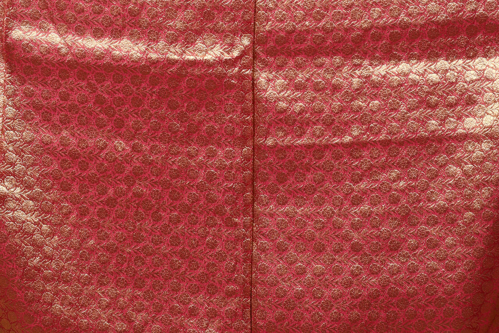 Light Pink Semi Tissue Kani Aari Work Saree With Blouse Piece