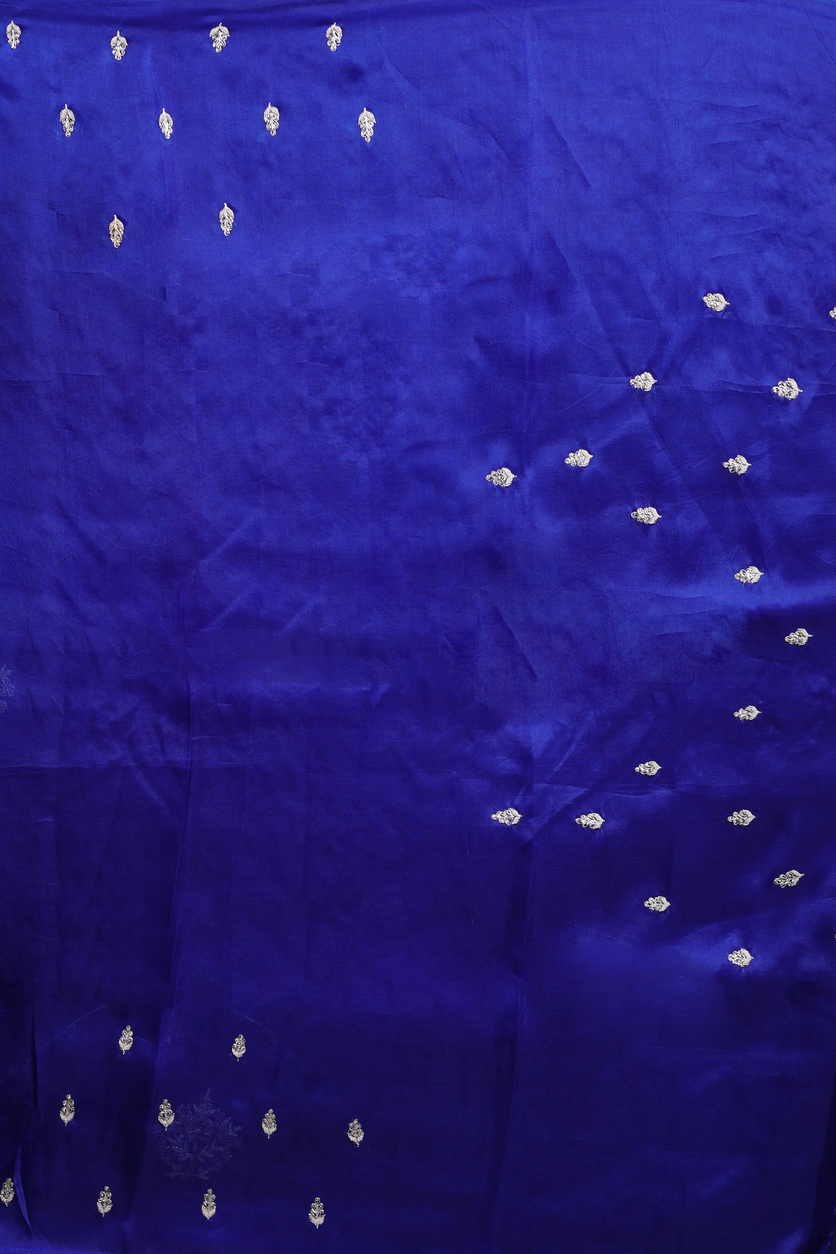 Royal Blue Organza  Saree with Blouse Piece