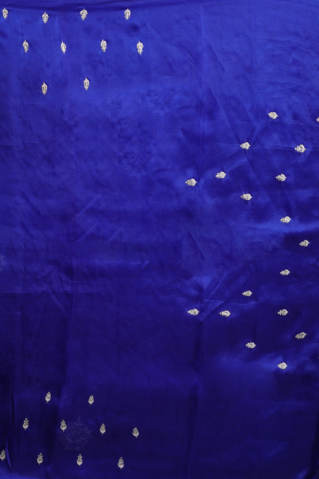Royal Blue Organza  Saree with Blouse Piece