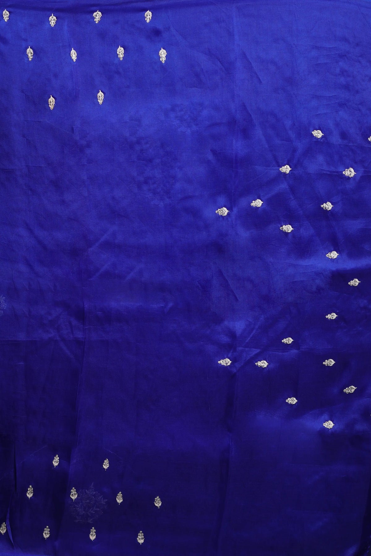 Royal Blue Organza  Saree with Blouse Piece